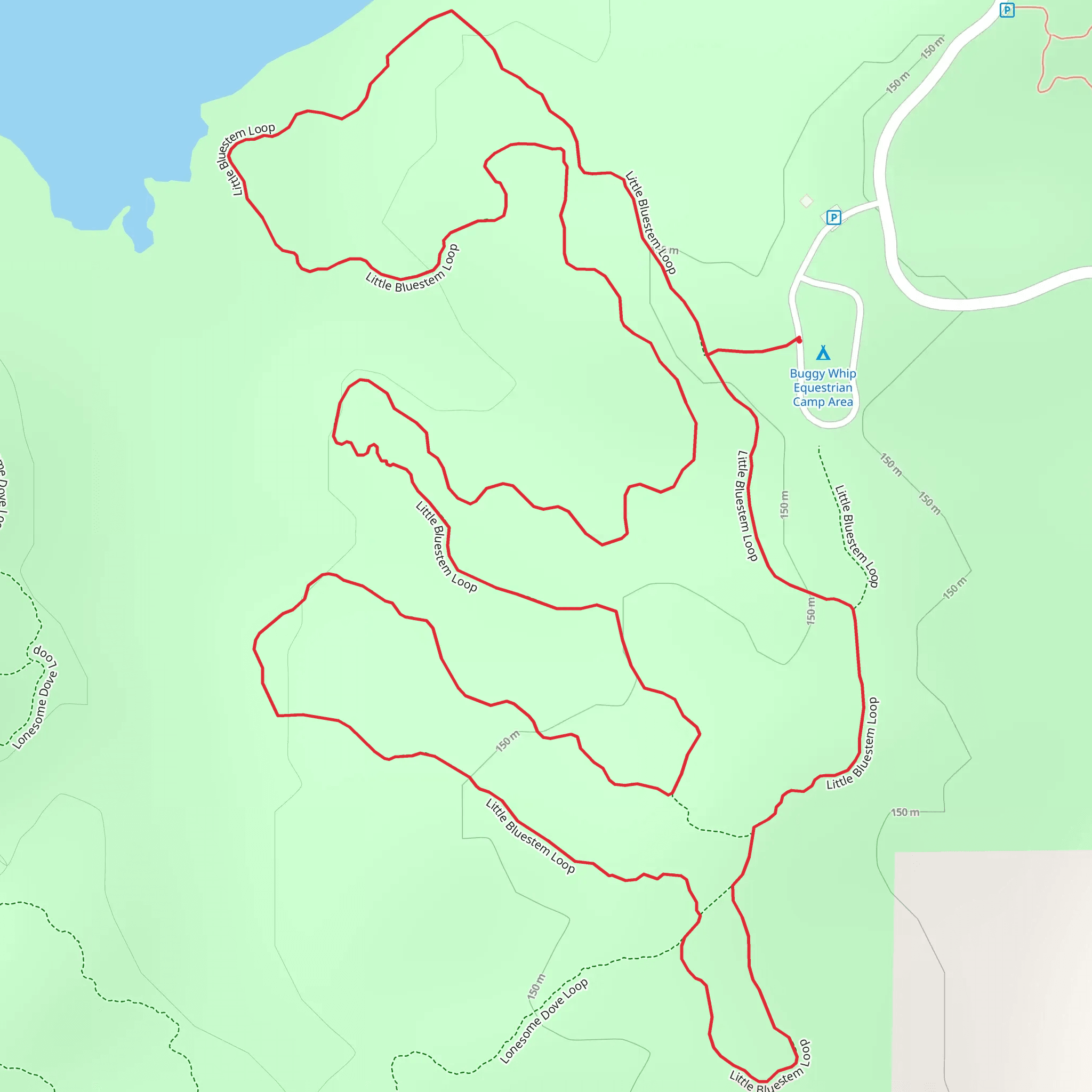 Little Bluestem Loop mobile static map