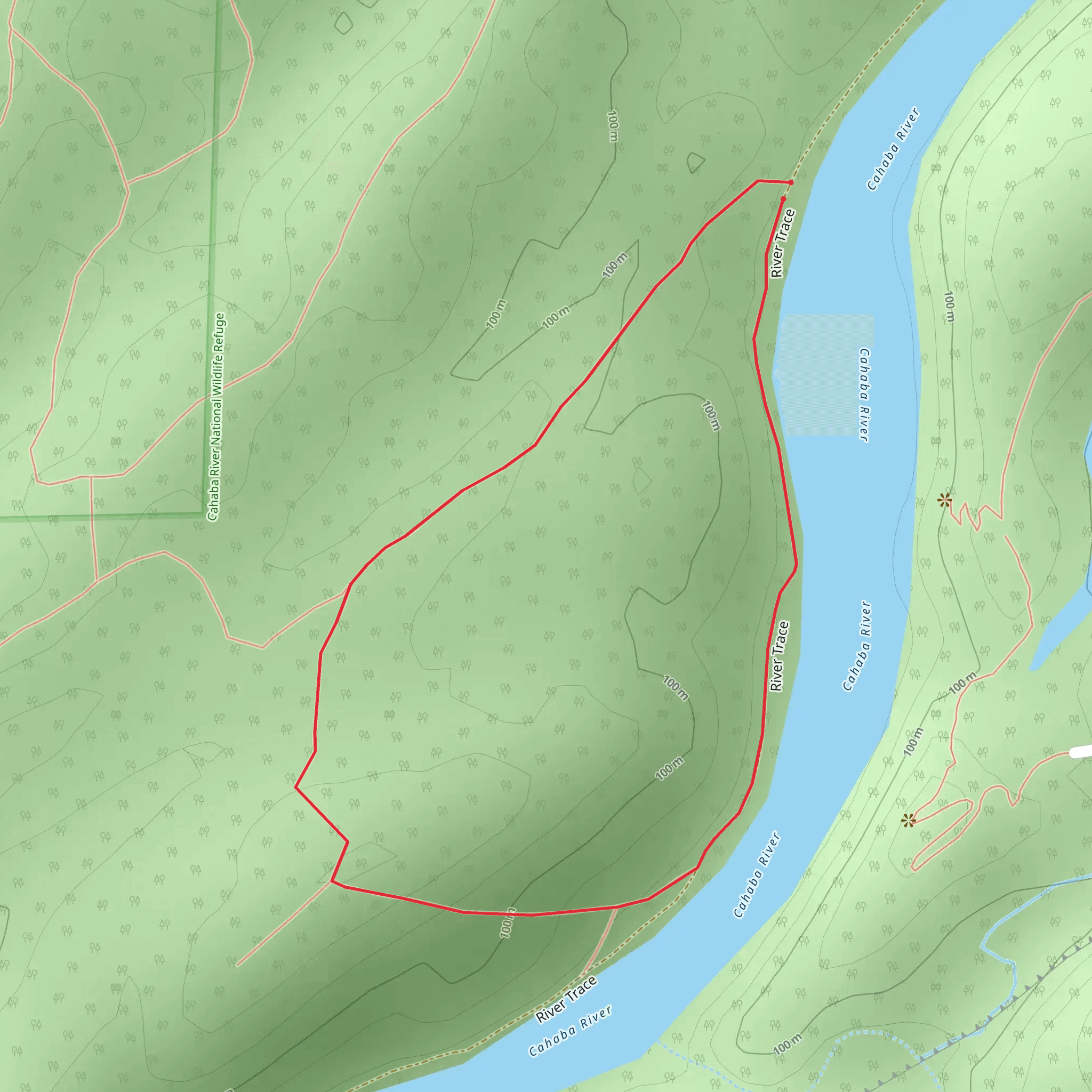 River Trace - Cahaba River Loop mobile static map