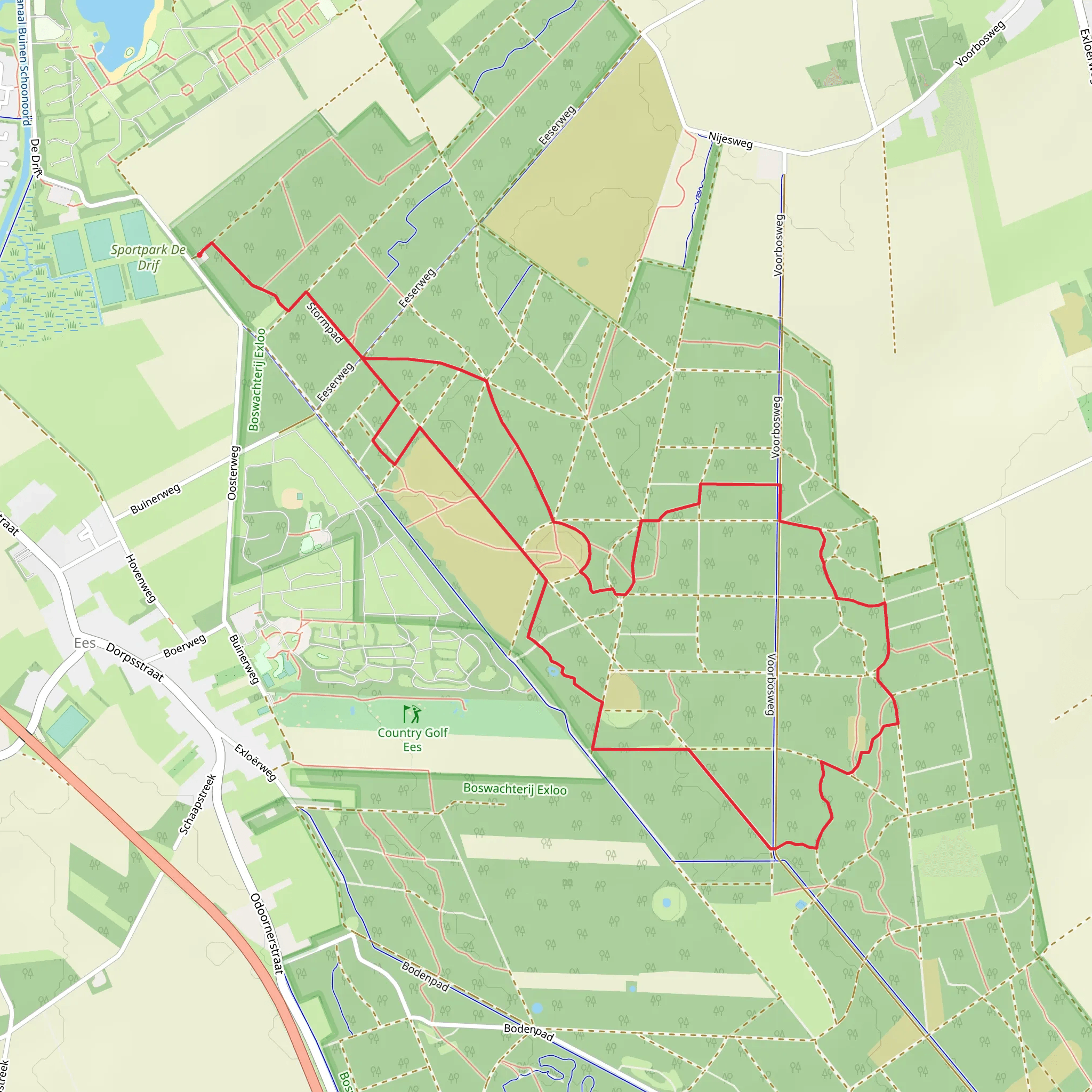 Buinerveld Loop mobile static map