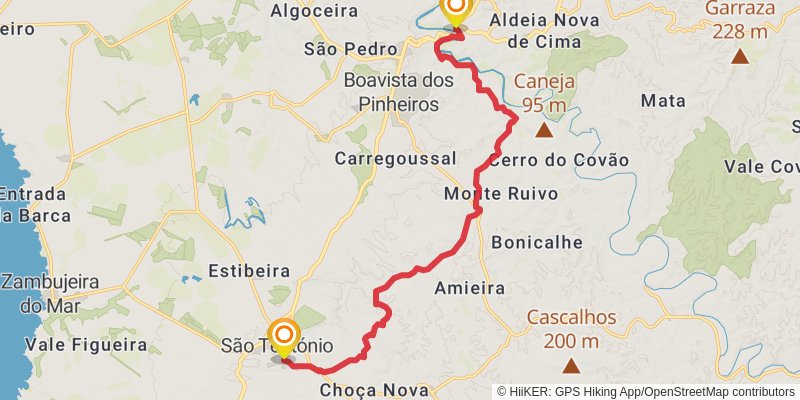 Rota Vincentina stage 5 Map