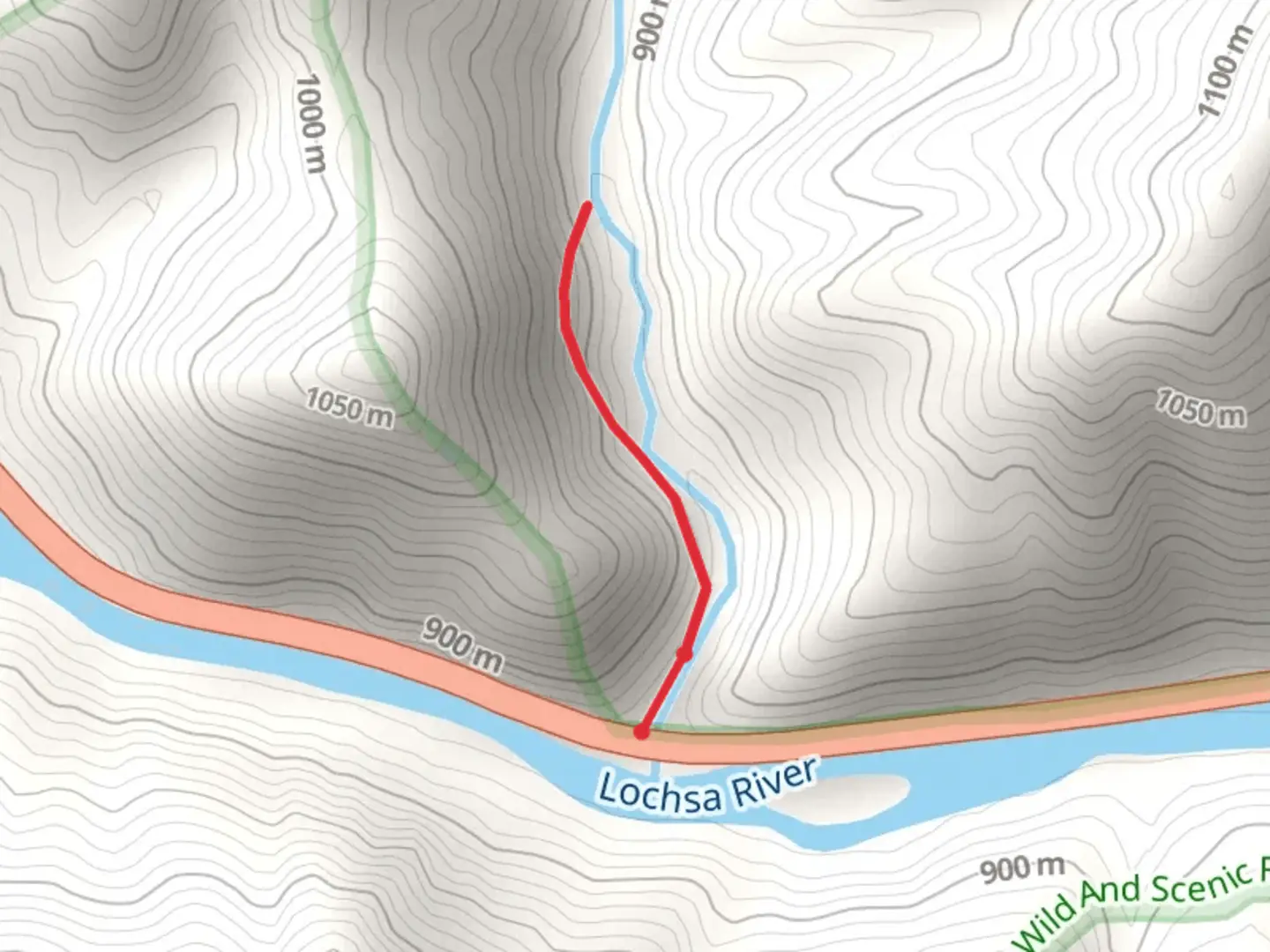 An image depicting the trail Weir Hot Spring Trail and its surrounding area.