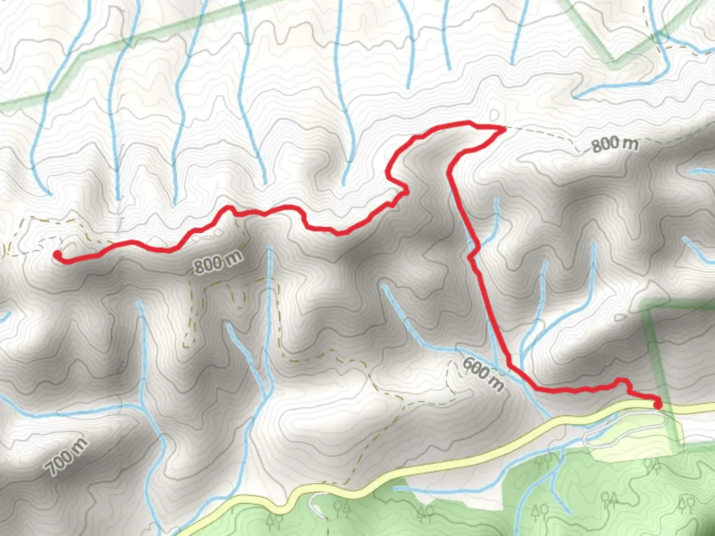 An image depicting the trail Gum Springs and Meadow Creek Mountain Trail and its surrounding area.