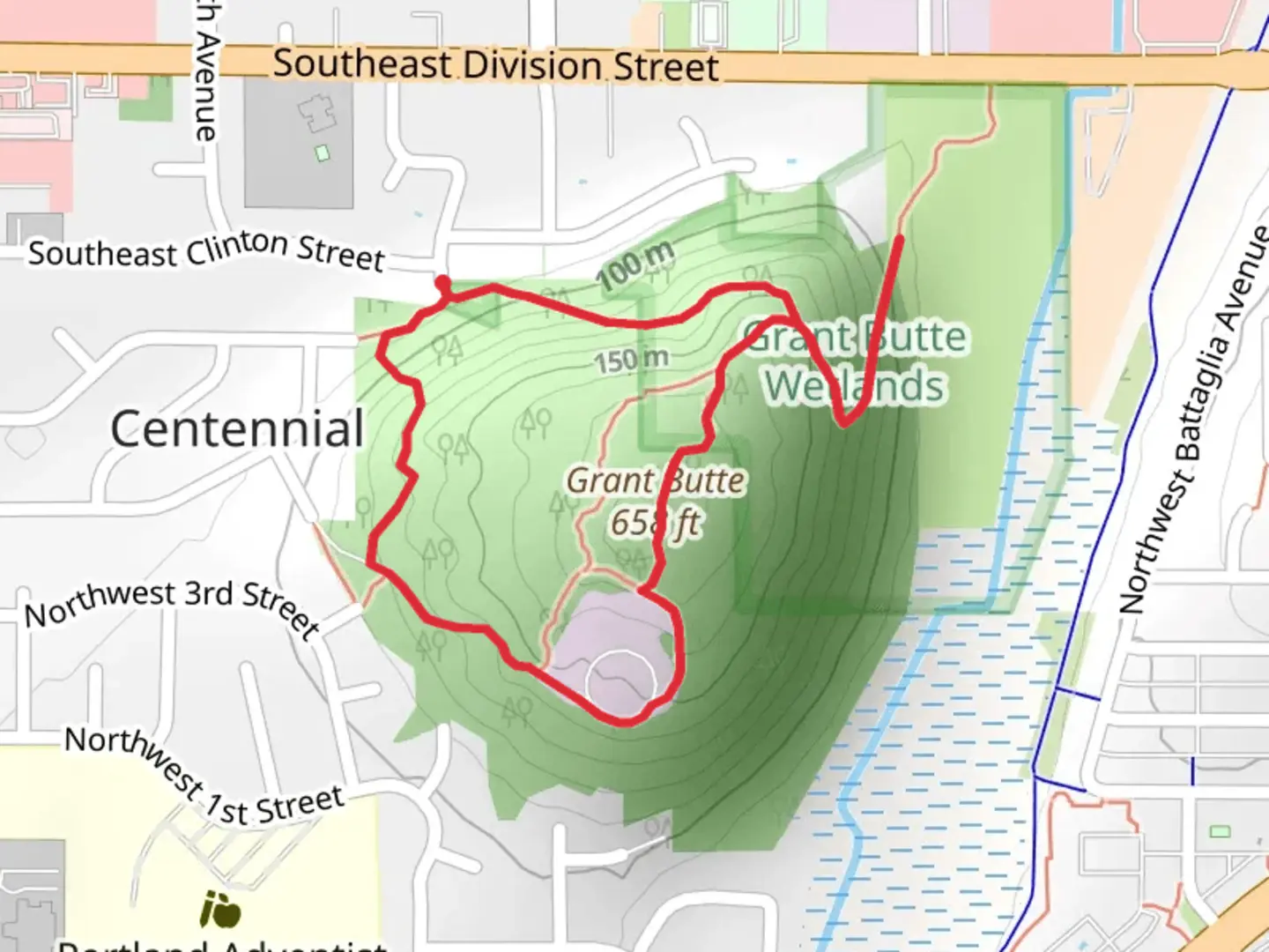 An image depicting the trail Grant Butte Loop and its surrounding area.