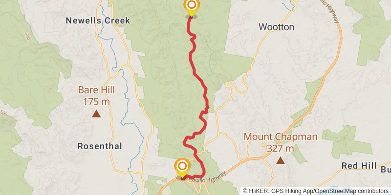 Tops to Myall Heritage Trail stage 9 Map