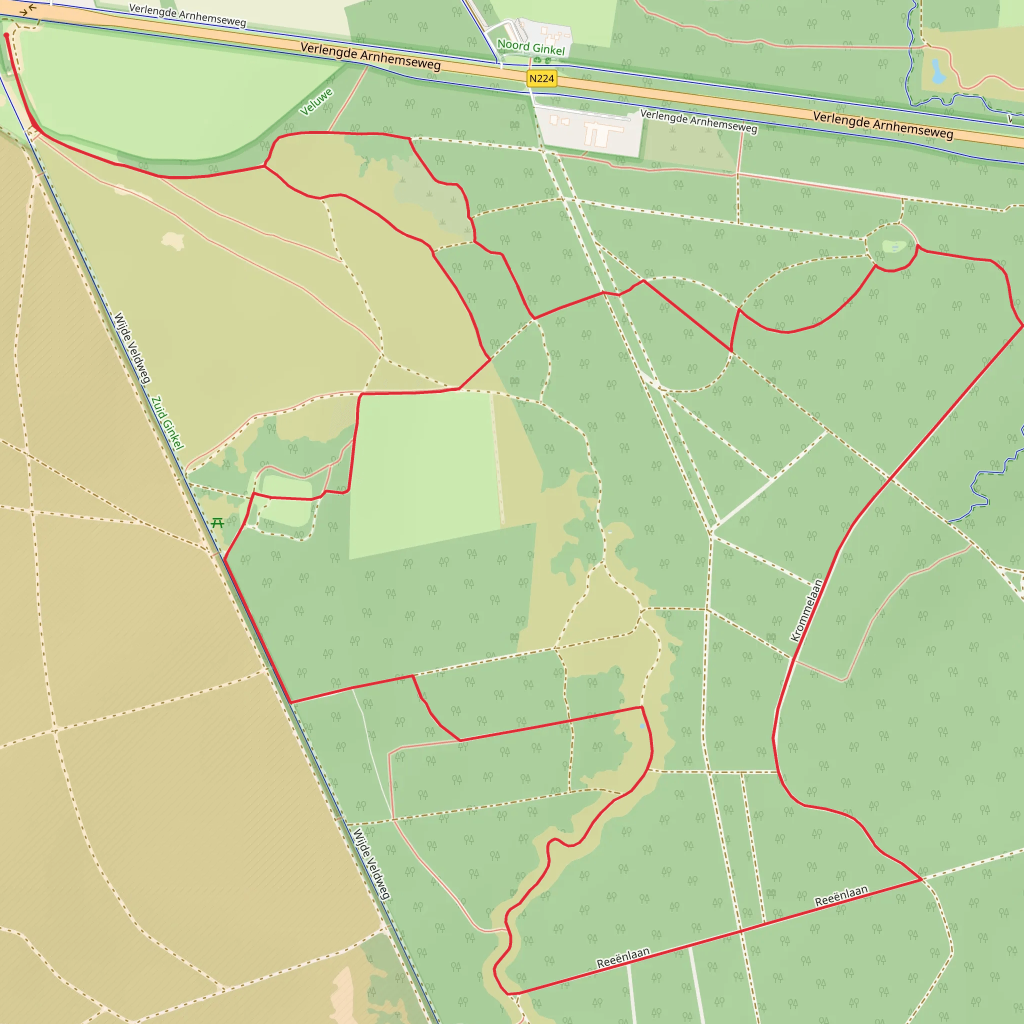 Grafheuvels, Het Wijde Veld and Mechelsche Kuil Loop mobile static map