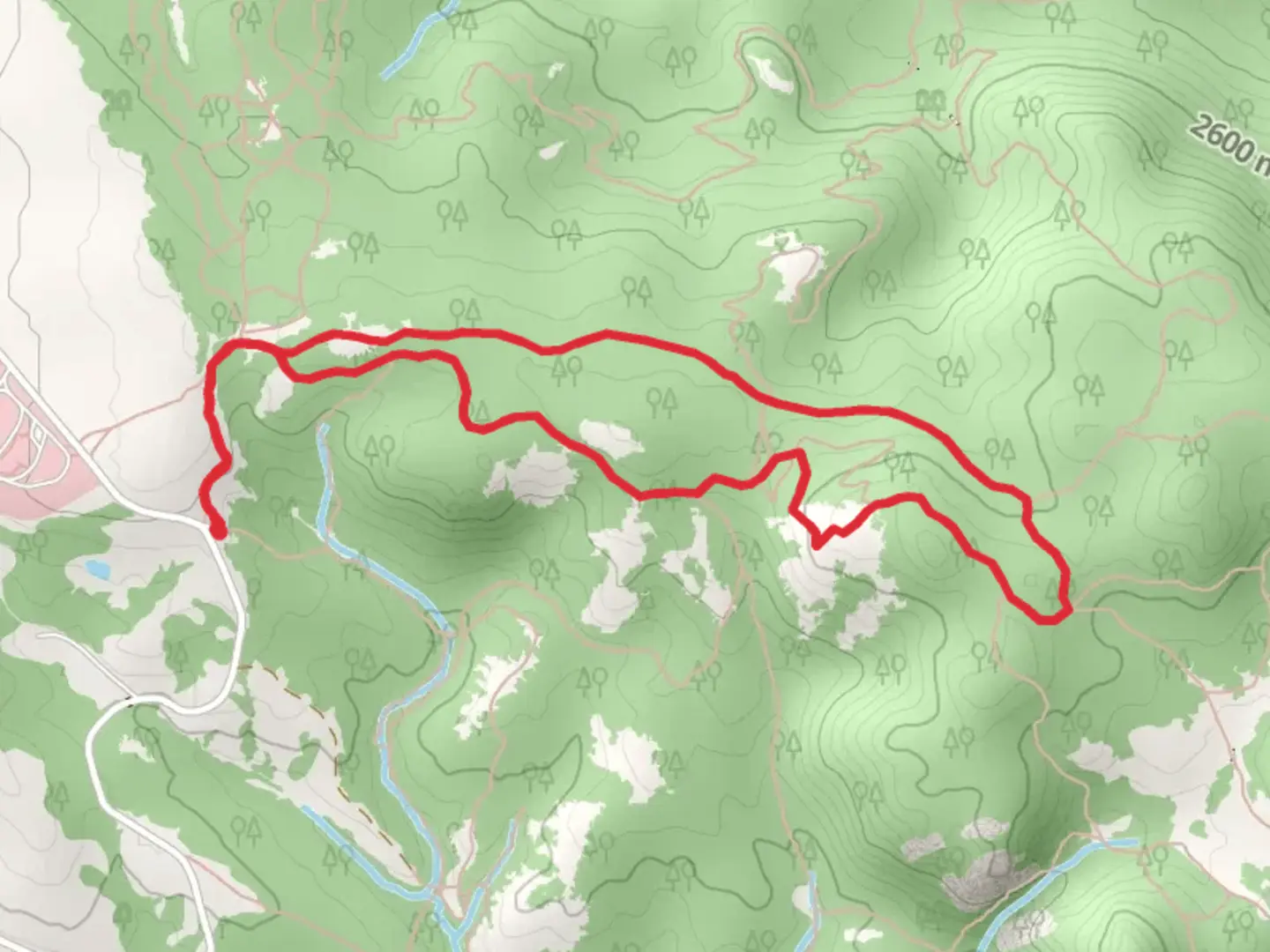An image depicting the trail Headquarters Overlook - Summit Loop Trail and its surrounding area.