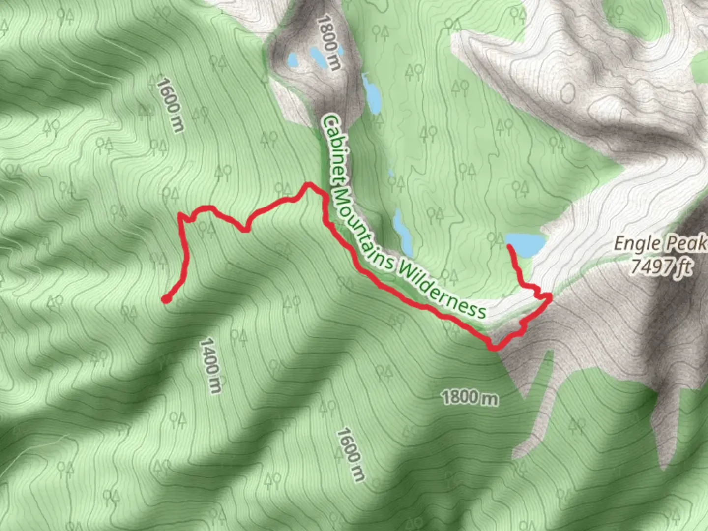 An image depicting the trail Engle Lake Trail and its surrounding area.