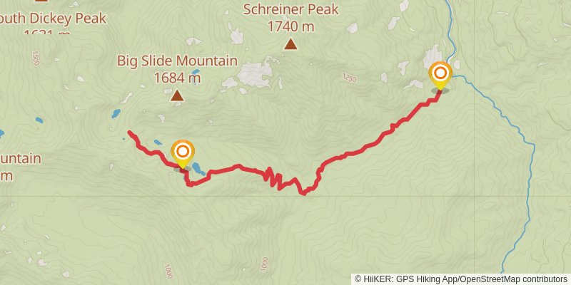 West Lake Way via Elk Lake Creek Trail stage 2 Map