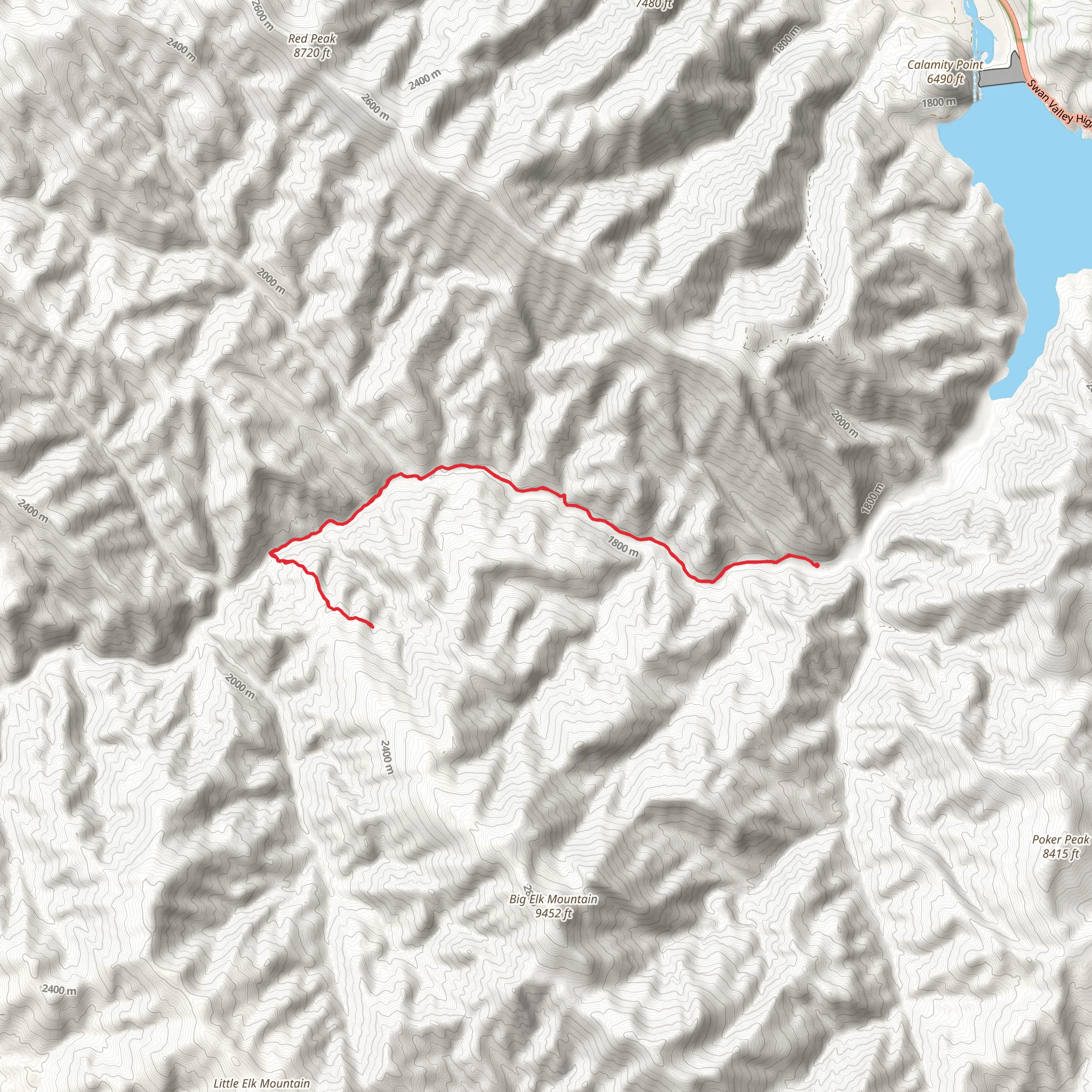 South Fork Bear Creek Trail mobile static map