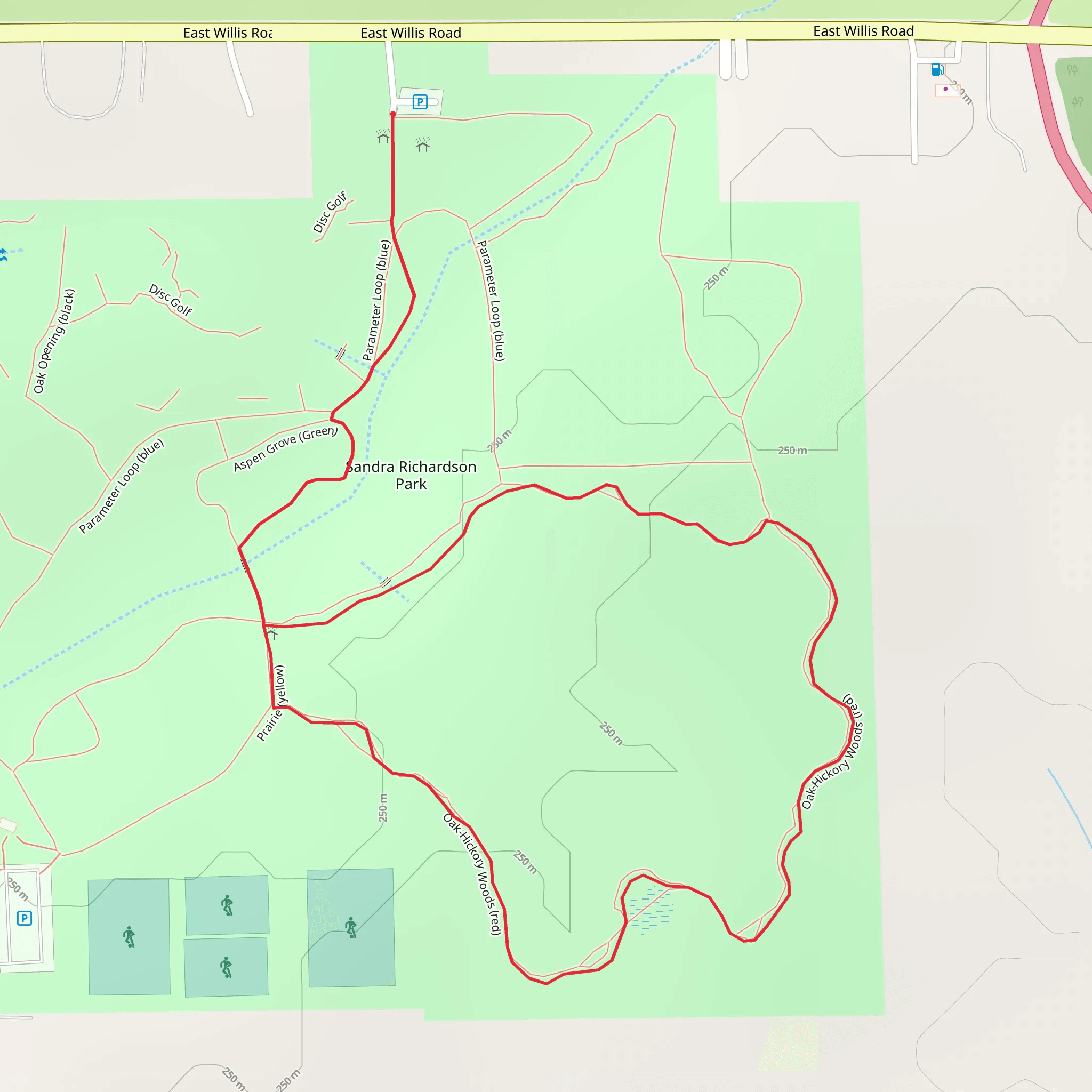 Sandra Richardson Park Loop mobile static map