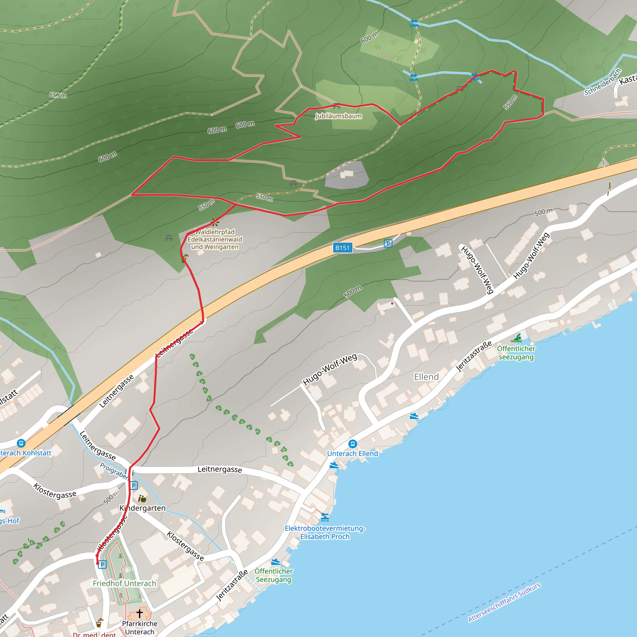 Sweet Chestnut Forest Trail mobile static map
