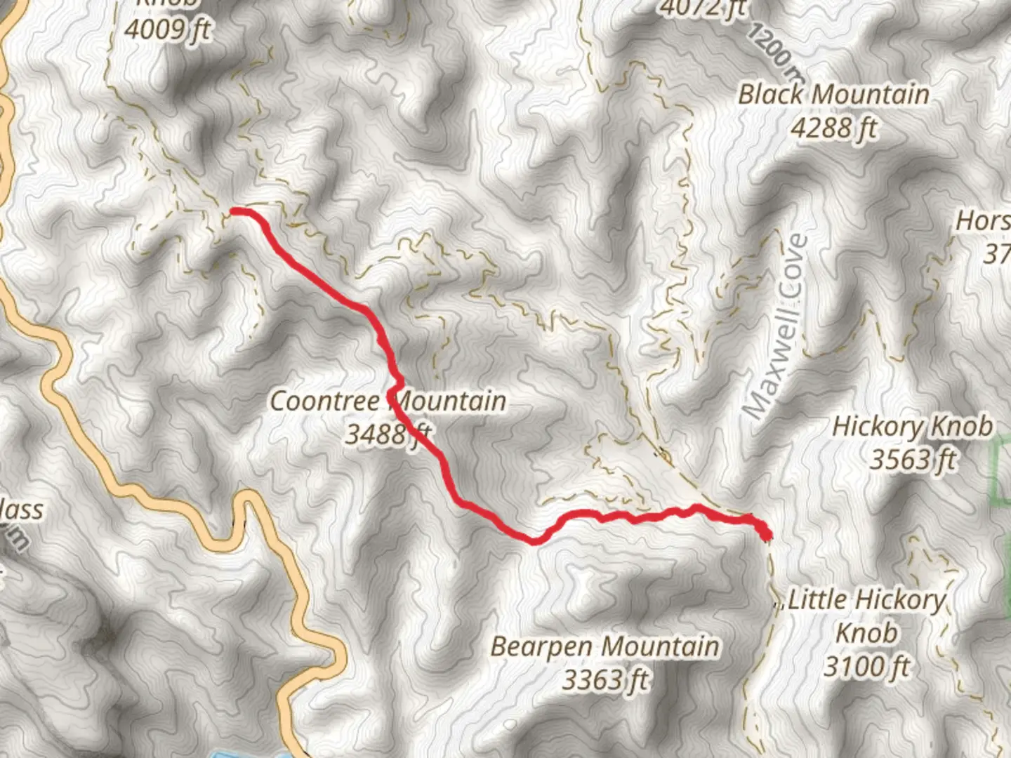 An image depicting the trail Bennett Gap Trail and its surrounding area.