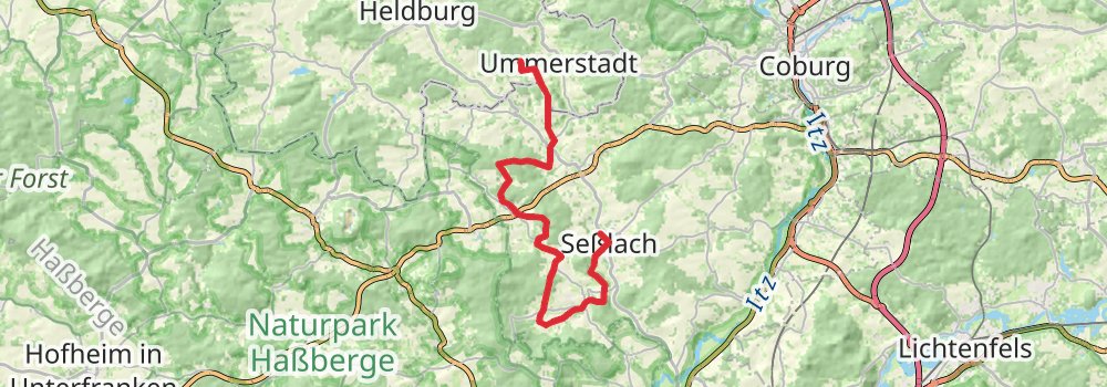 Zweiländerweg Rodachtal stage 2 Map
