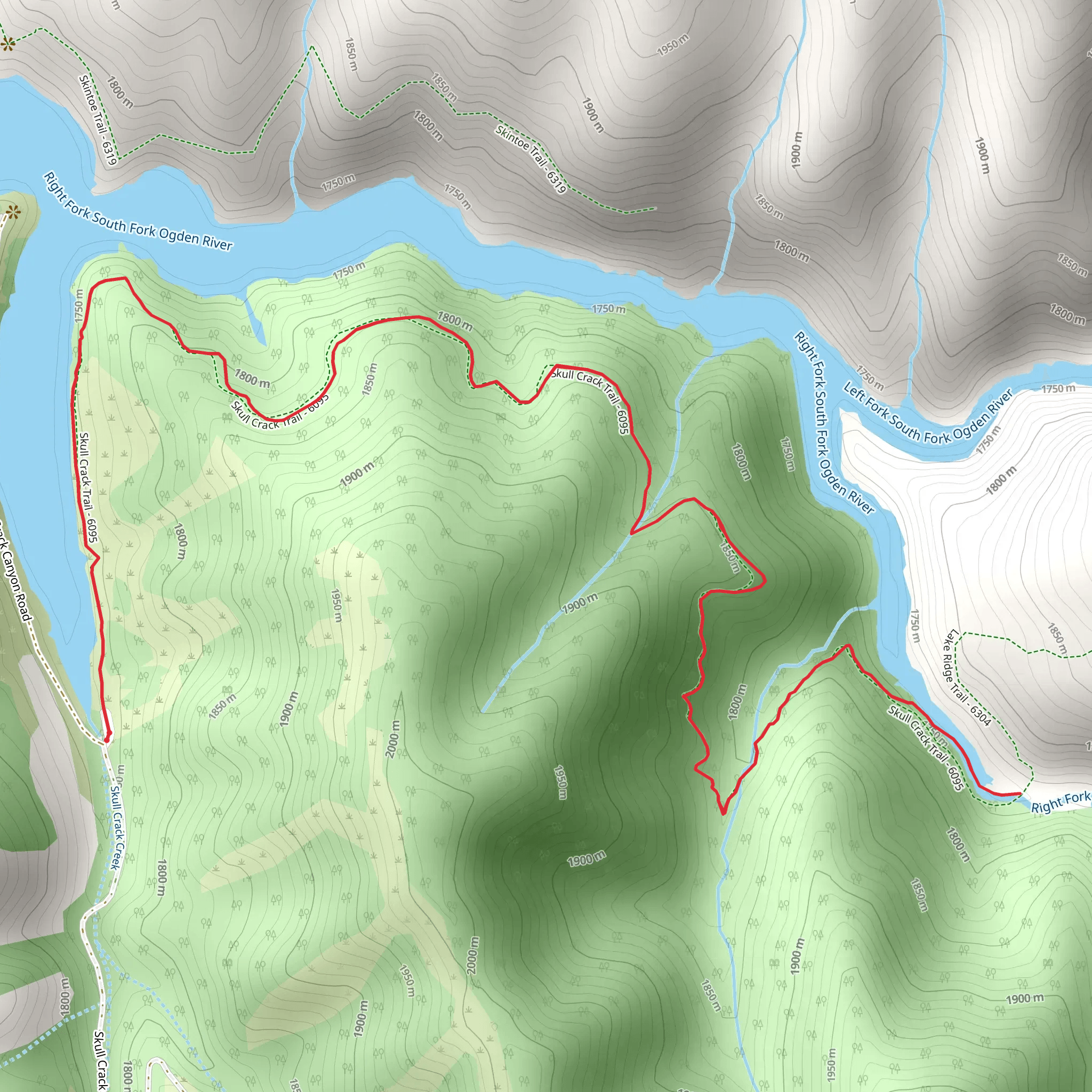 Skullcrack Trail mobile static map