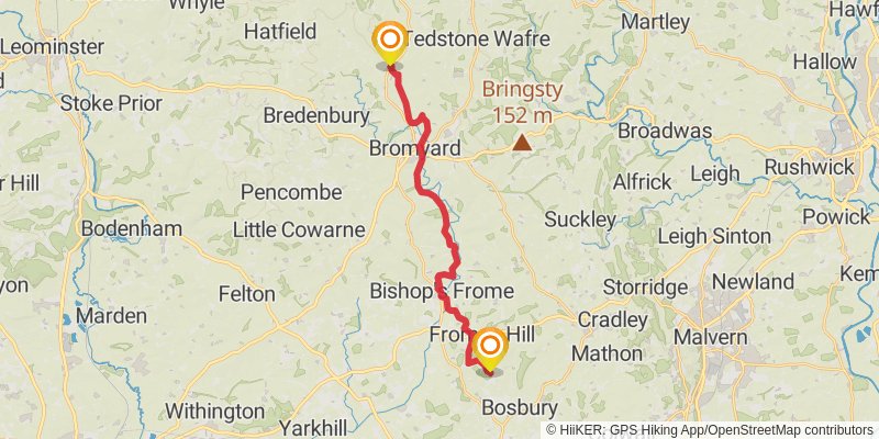 Herefordshire Trail stage 12 Map
