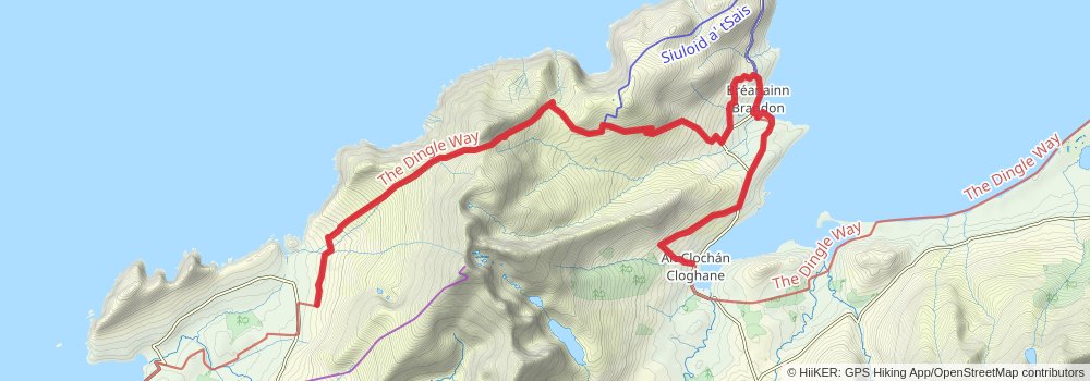 Dingle Way stage 6 Map
