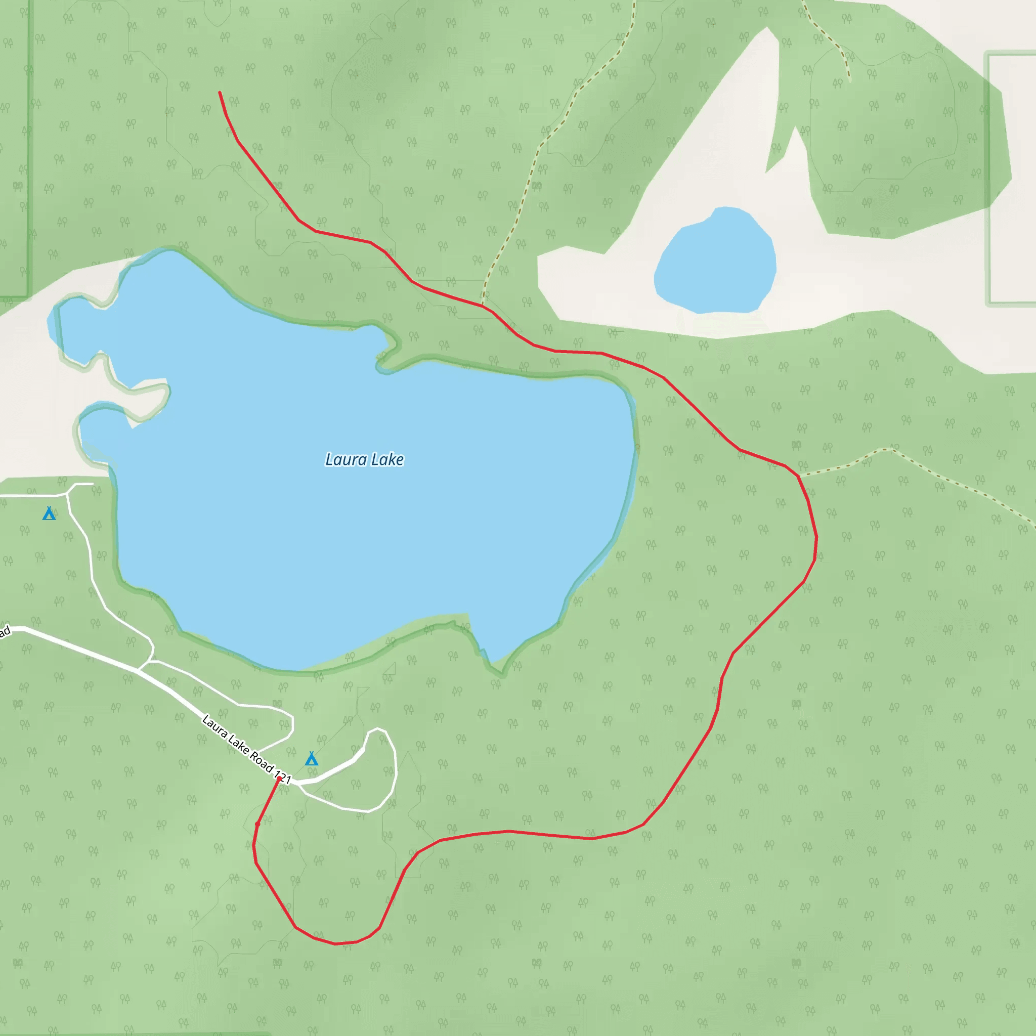 Laura Lake Nature Trail mobile static map