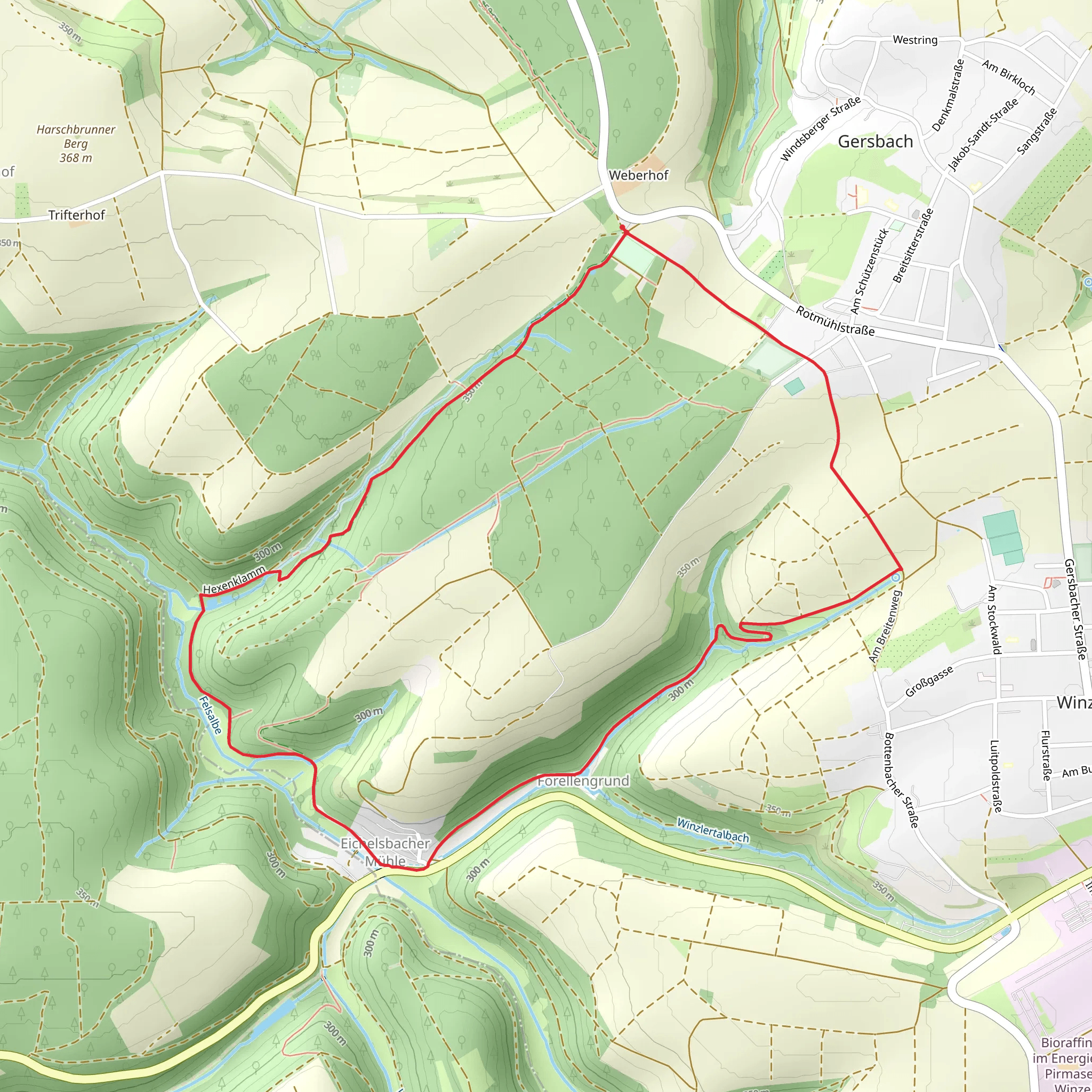 Pfaelzerwald Weisser Punkt and Hexenklamm mobile static map