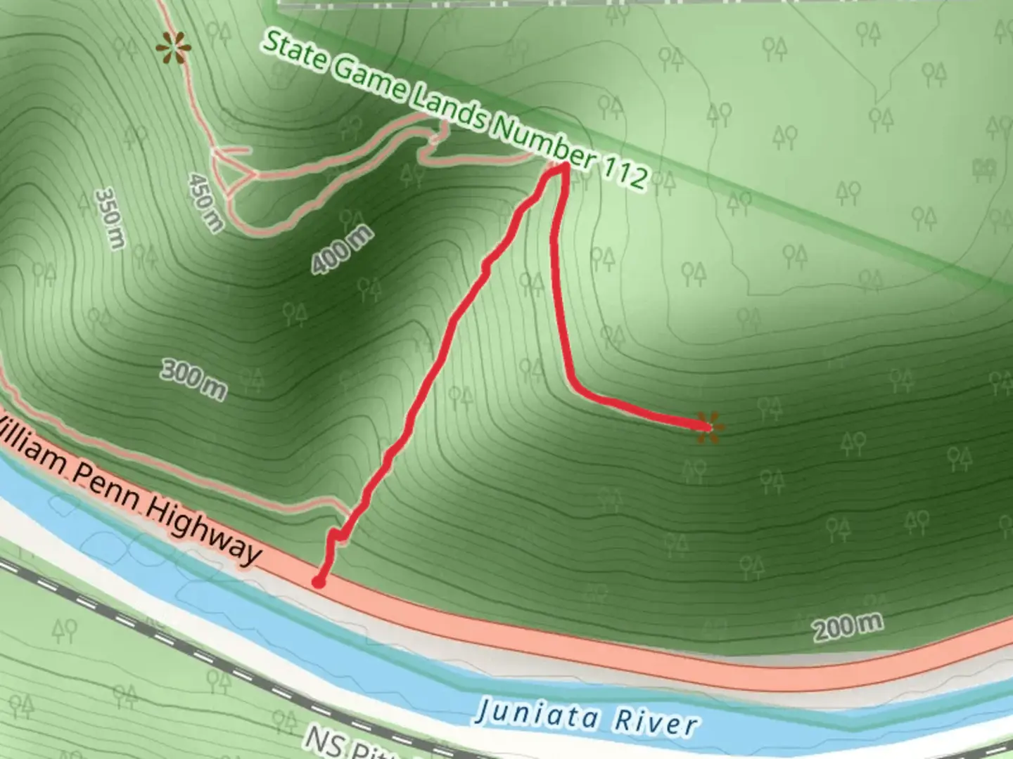 An image depicting the trail Thousand Steps East Viewpoint Trail and its surrounding area.