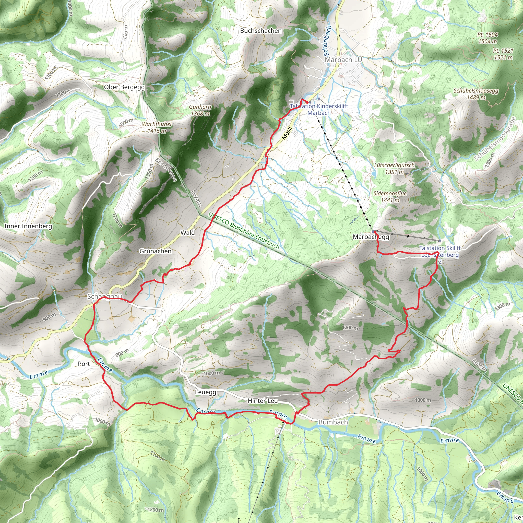 Marbachegg - Bumbach - Marbach mobile static map