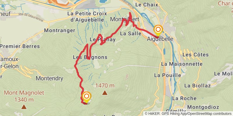 GR 738 - Haute Traversée de Belledonne stage 10 Map