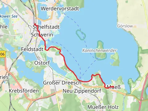 Hauptbahnhof to Mueß via Burgsee and Pfaffenteich