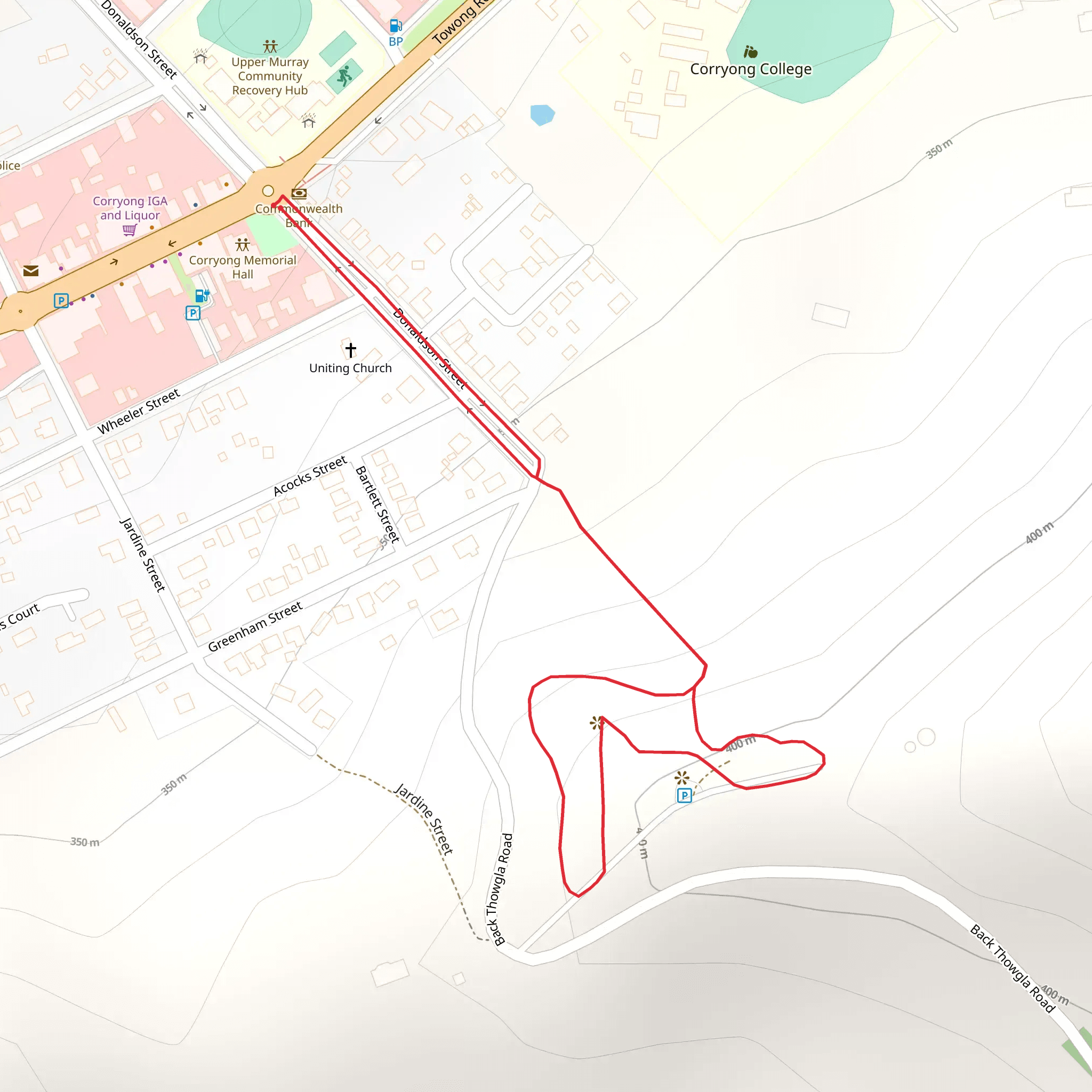 Playles Lookout Walk mobile static map