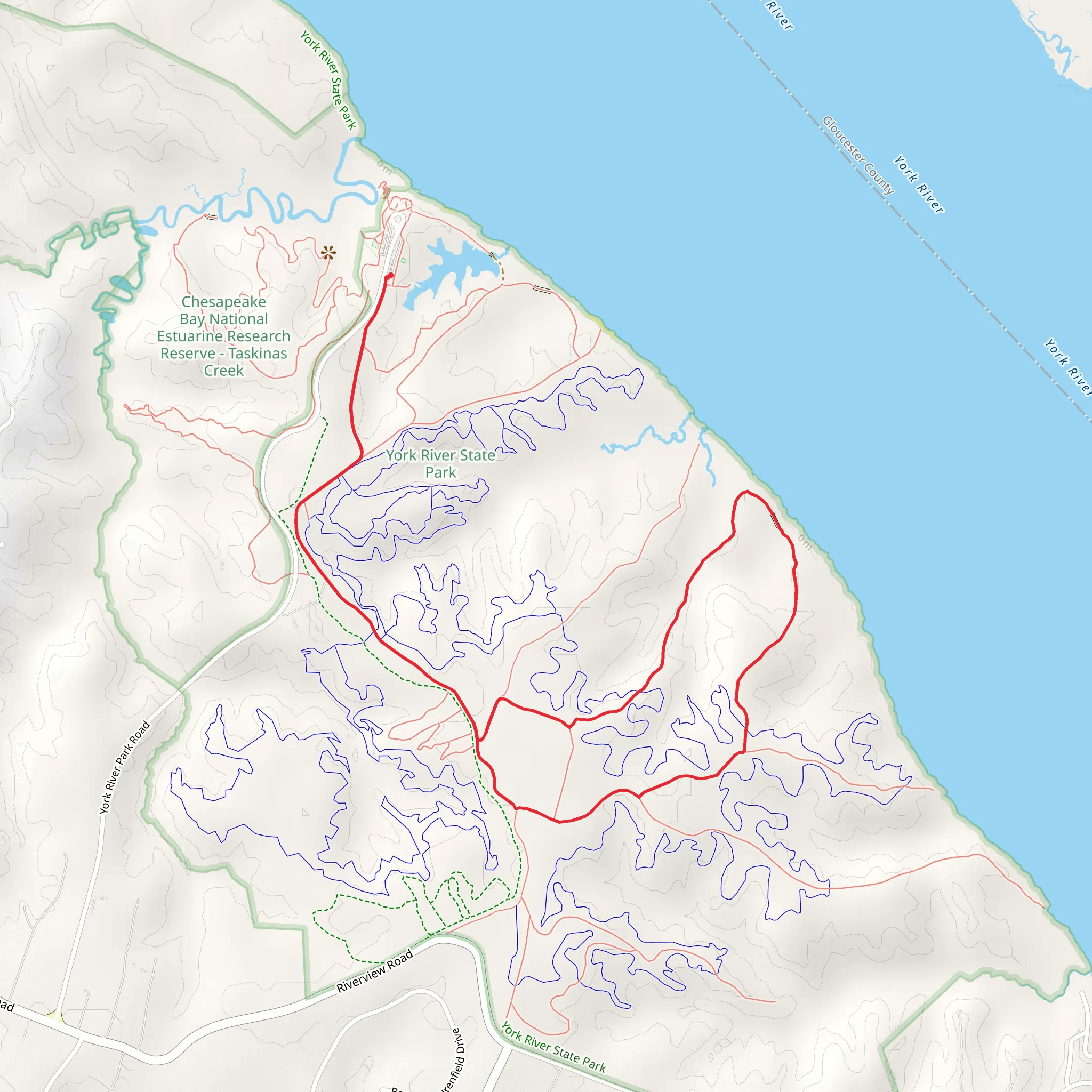 Majestic Oak and Powhatan Forks Loop Trail mobile static map