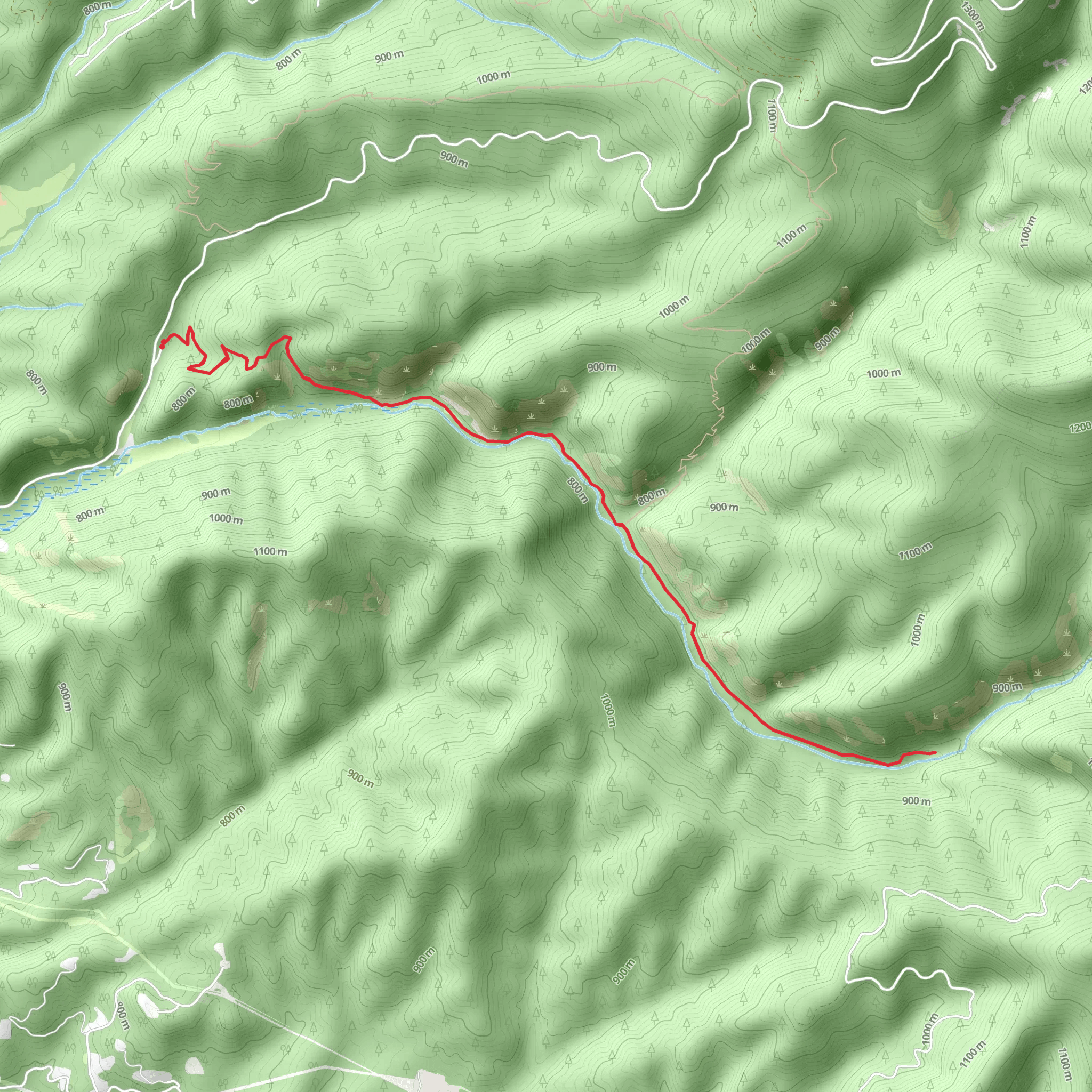 Marie Creek Trail mobile static map