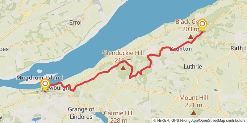 Fife Coastal Path stage 10 Map