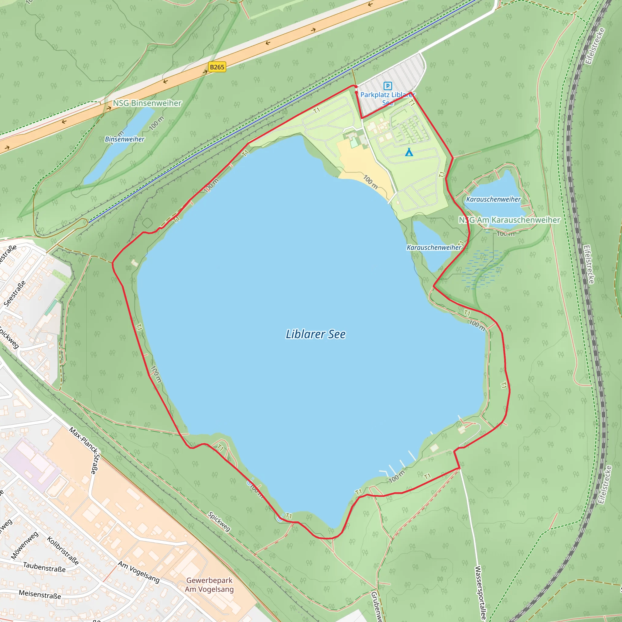 Liblarer See Loop via Seeneunde Ville A1 mobile static map