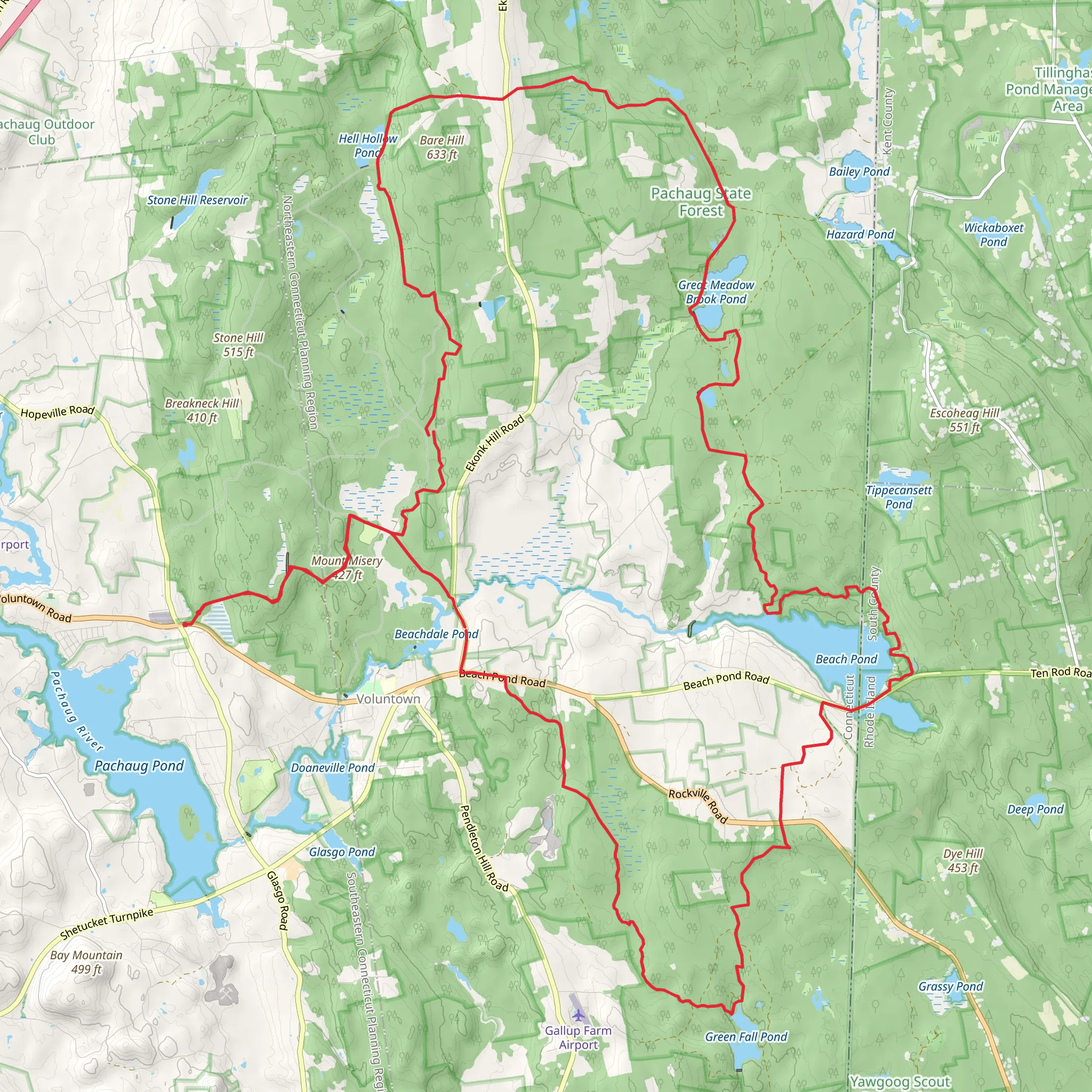 Pachaug Trail Loop mobile static map