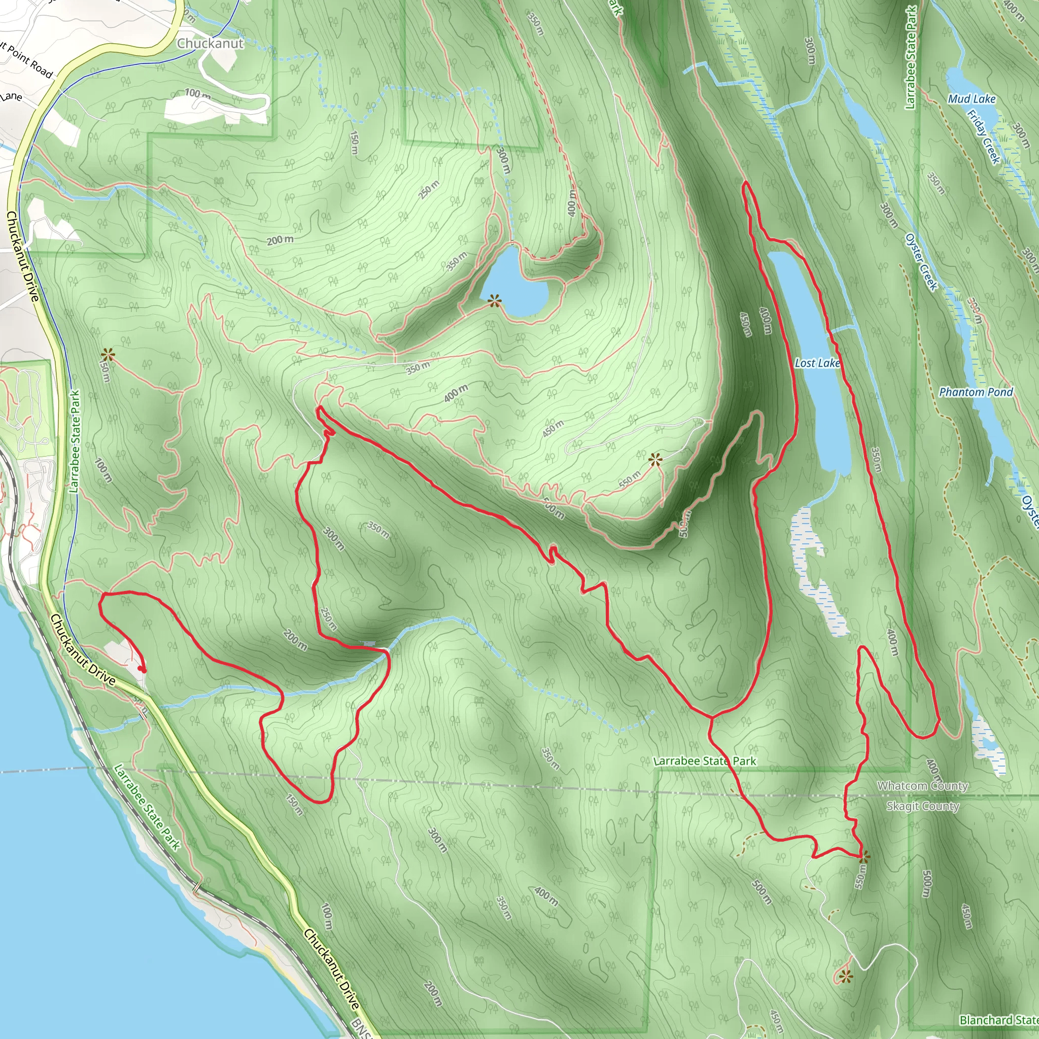 South Lost Lake Trail mobile static map