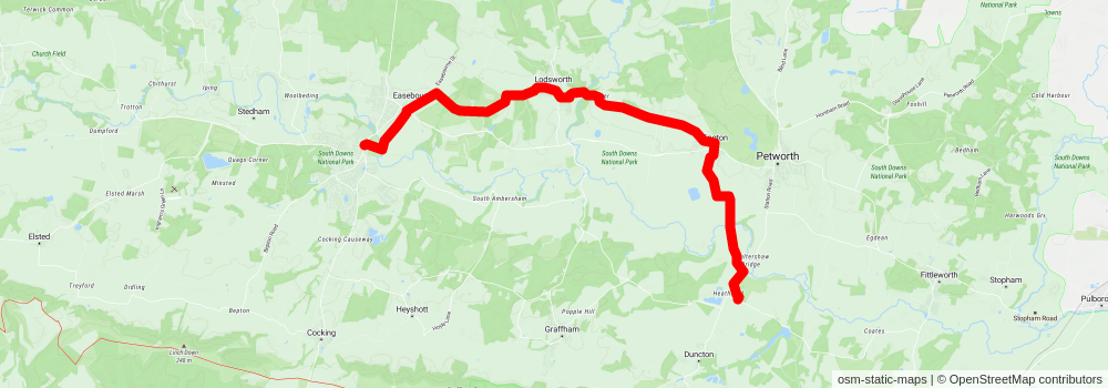 The Midhurst Way - Arundel to Midhurst stage 2 Map