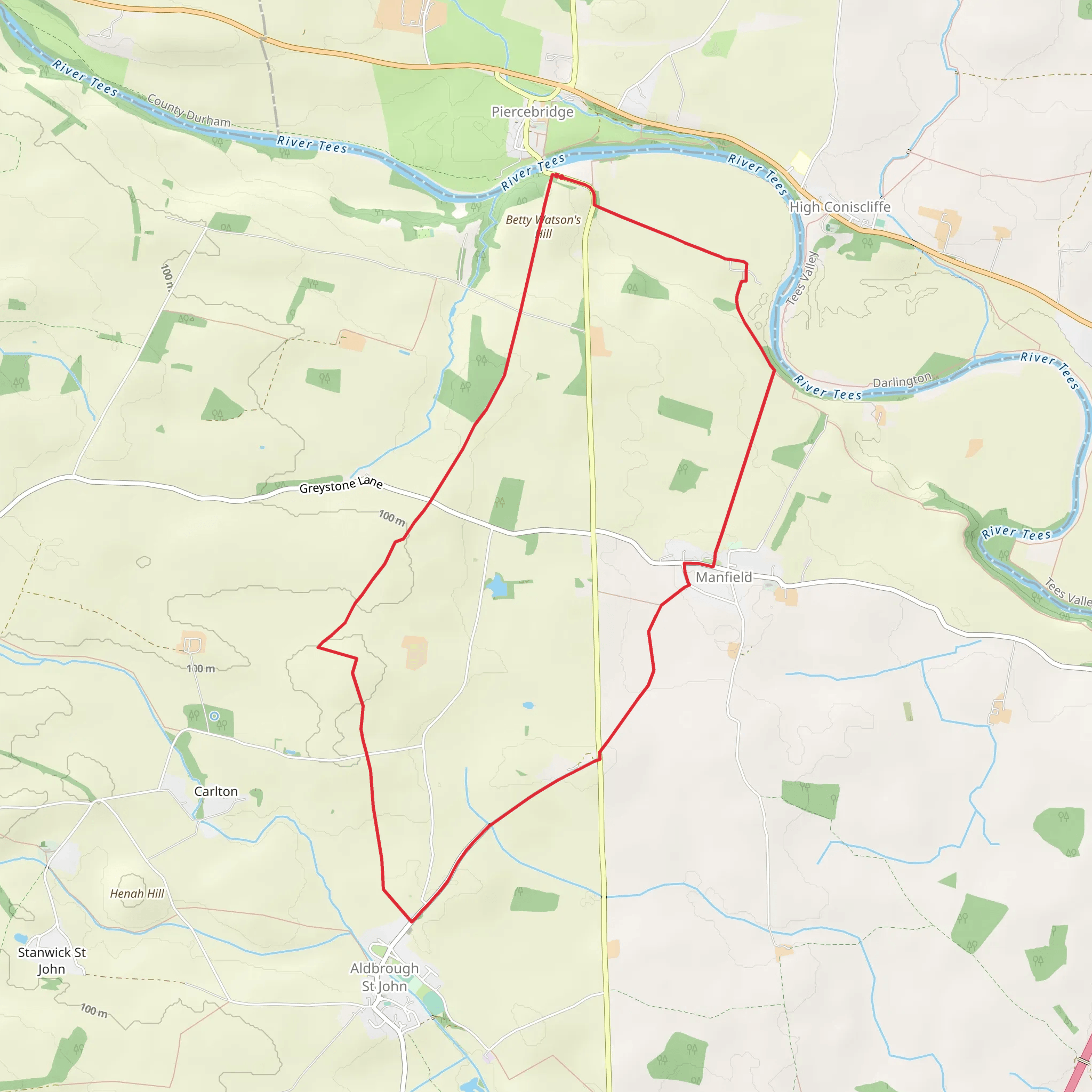 Great Allan's Plantation Loop mobile static map