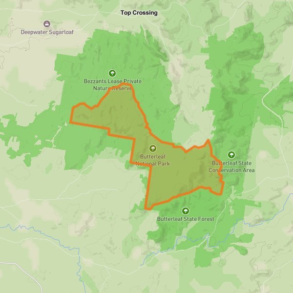 Butterleaf National Park mobile static map