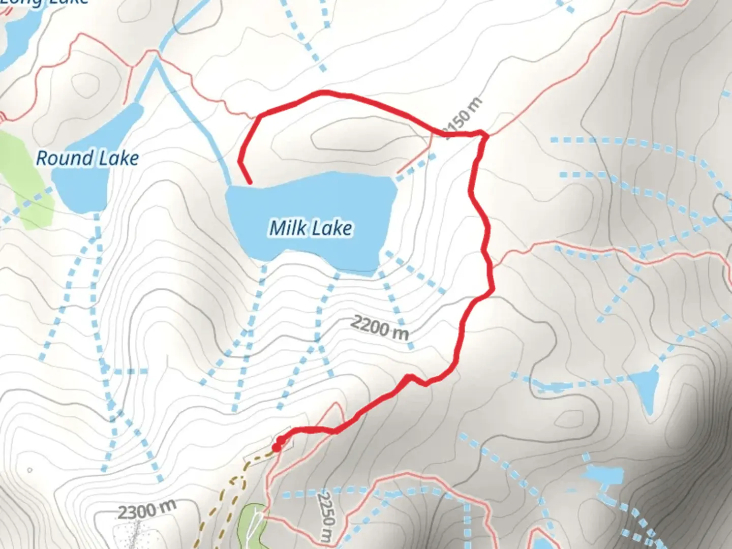 An image depicting the trail Milk Lake Trail and its surrounding area.