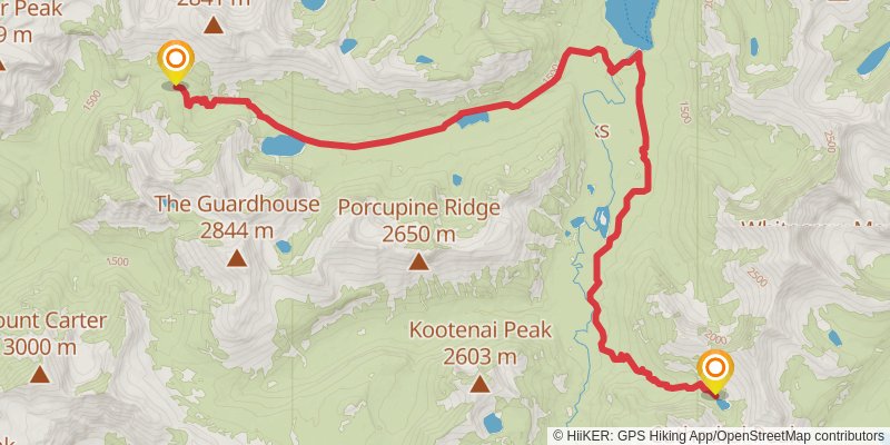 Pacific Northwest Trail stage 118 Map