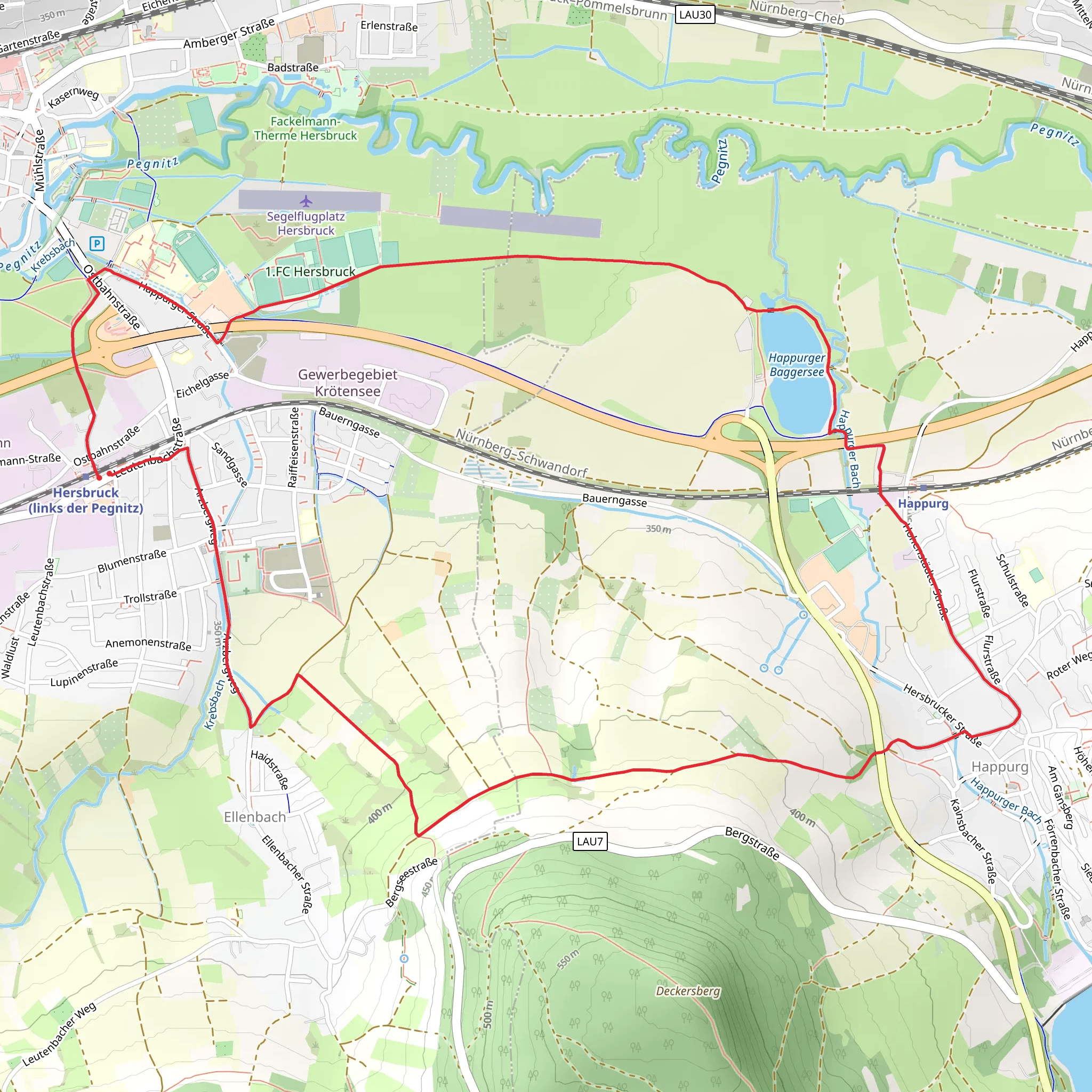 Hersbrucker Rundweg mobile static map