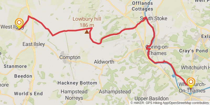 Seven Shires Way stage 12 Map