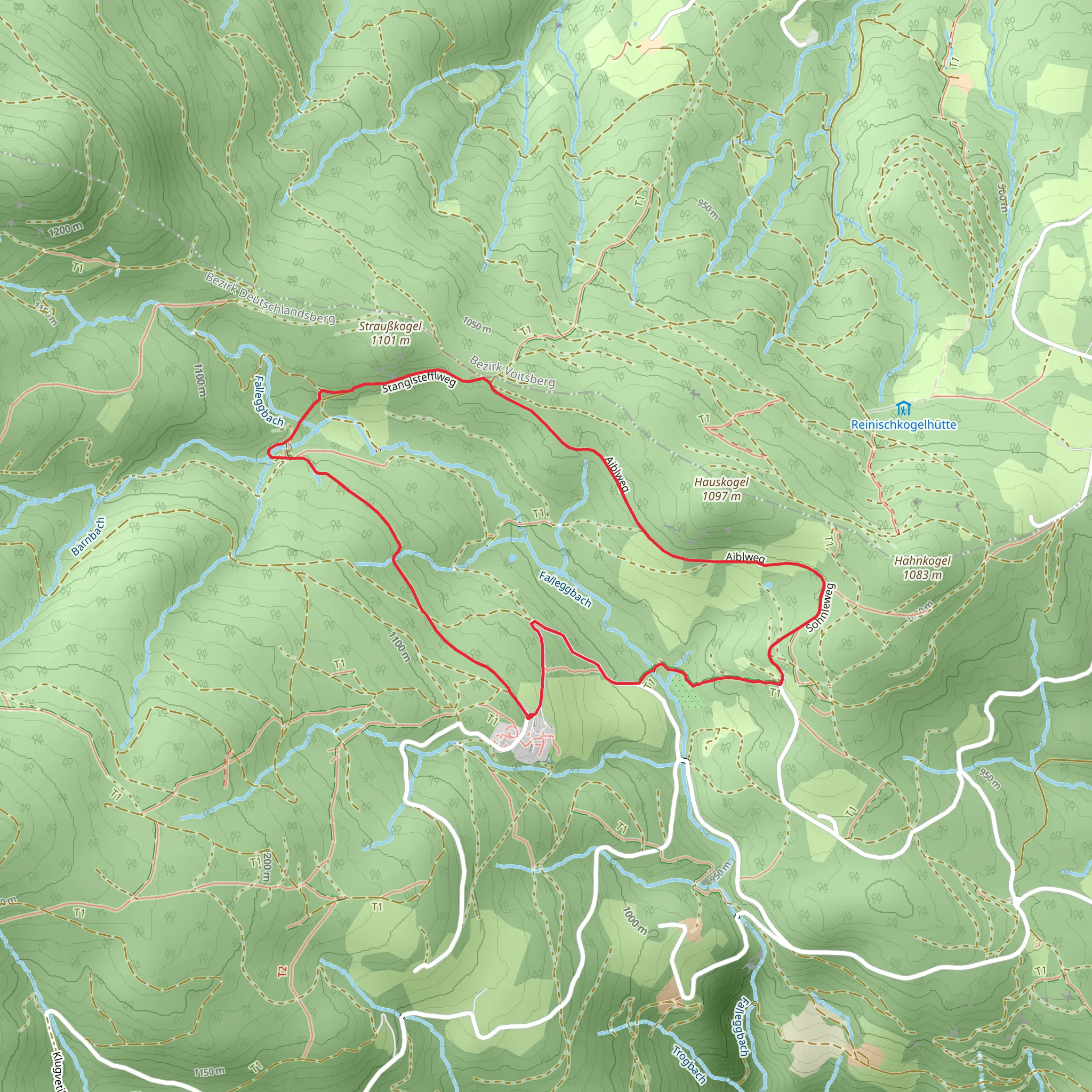 Klugbauer-Hahnhofhütte Loop Trail mobile static map