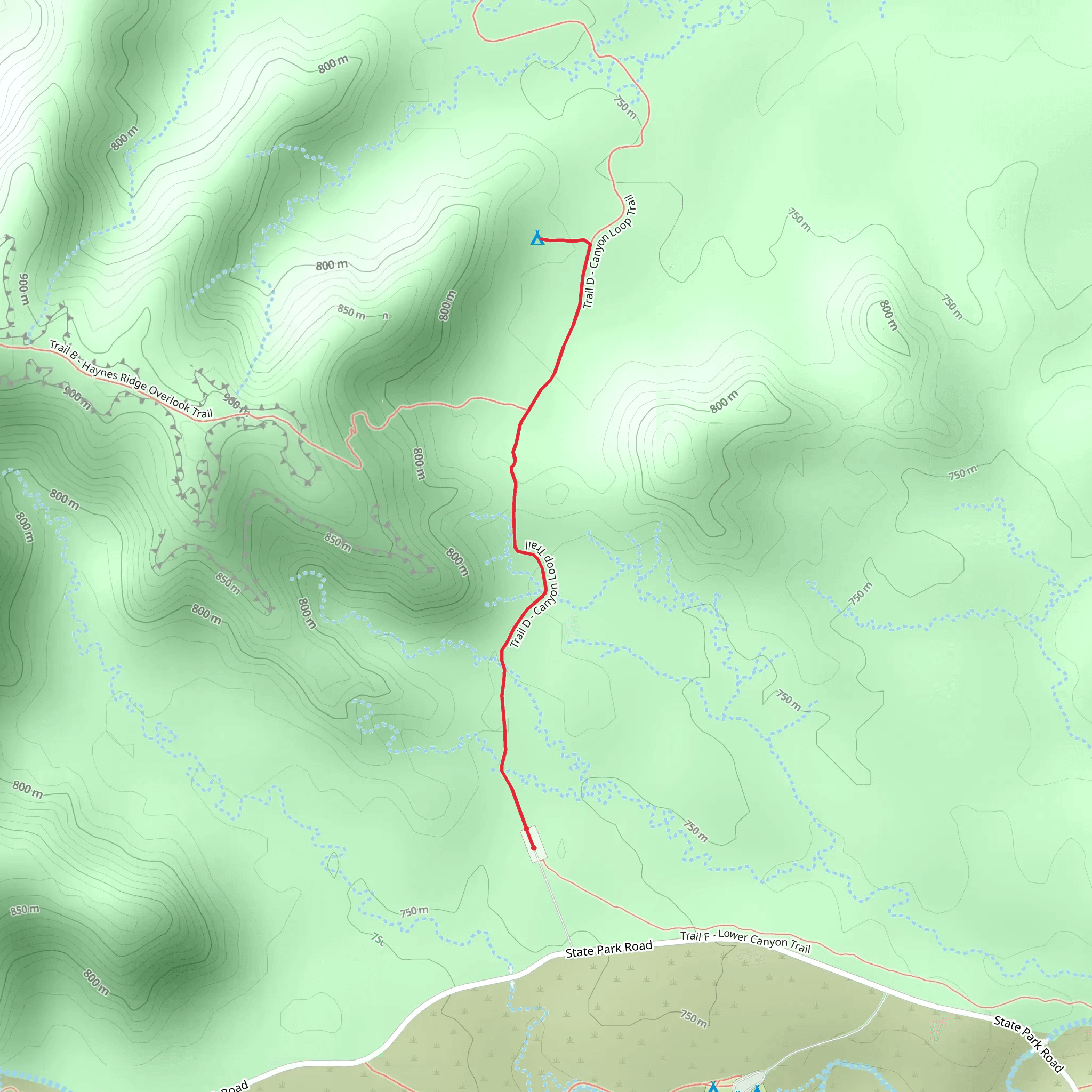 Trail D - Canyon Loop Trail mobile static map