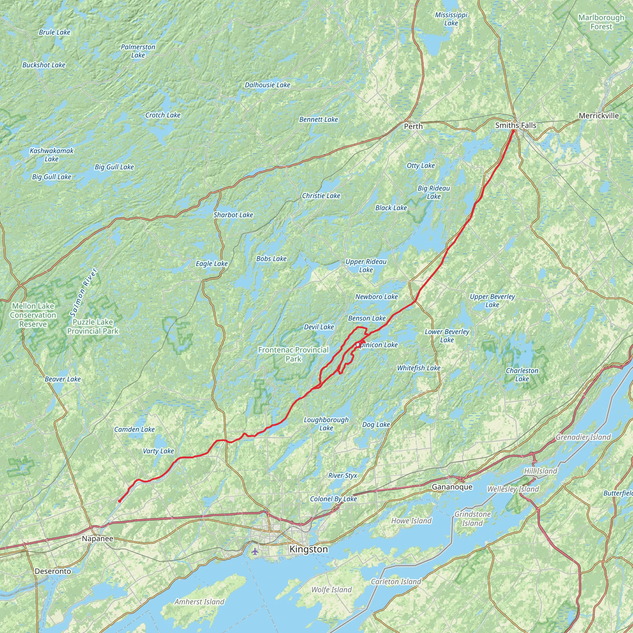 Cataraqui Trail mobile static map