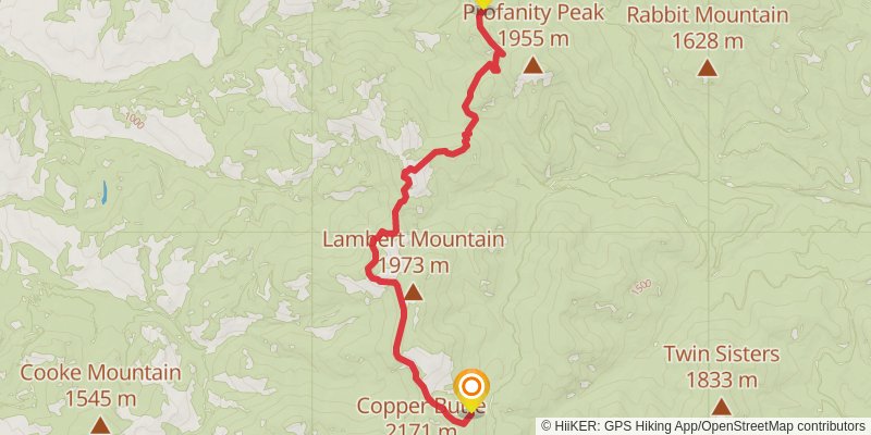 Pacific Northwest Trail stage 79 Map