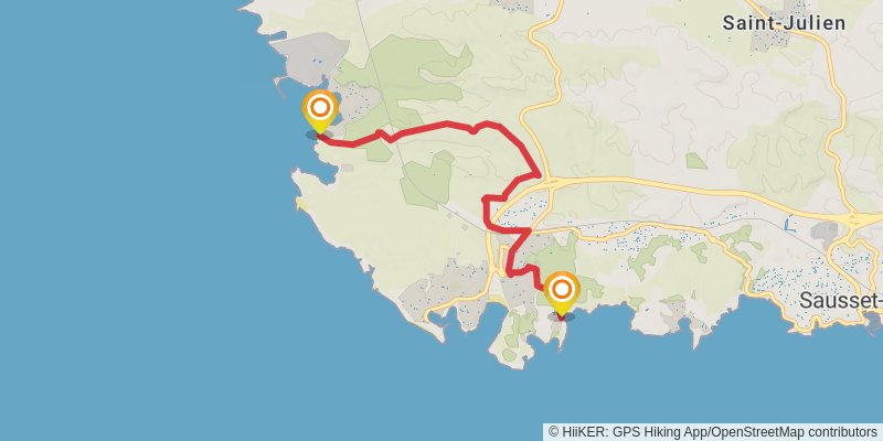 Grand Sentier de la Côte Bleue alt 7 Map