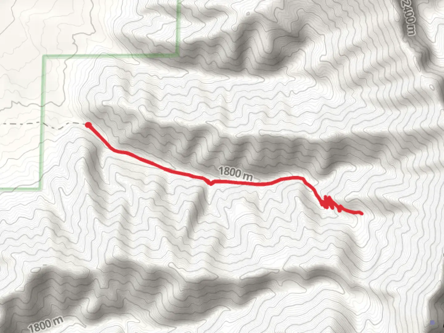 An image depicting the trail Truman Gulch from Forswall Road and its surrounding area.