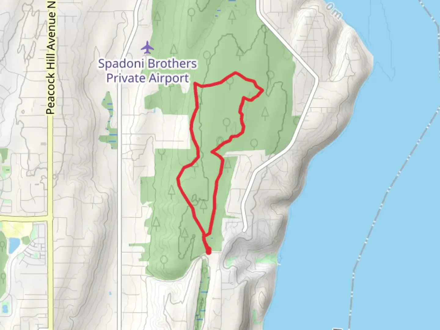 An image depicting the trail Maplewood Loop and its surrounding area.