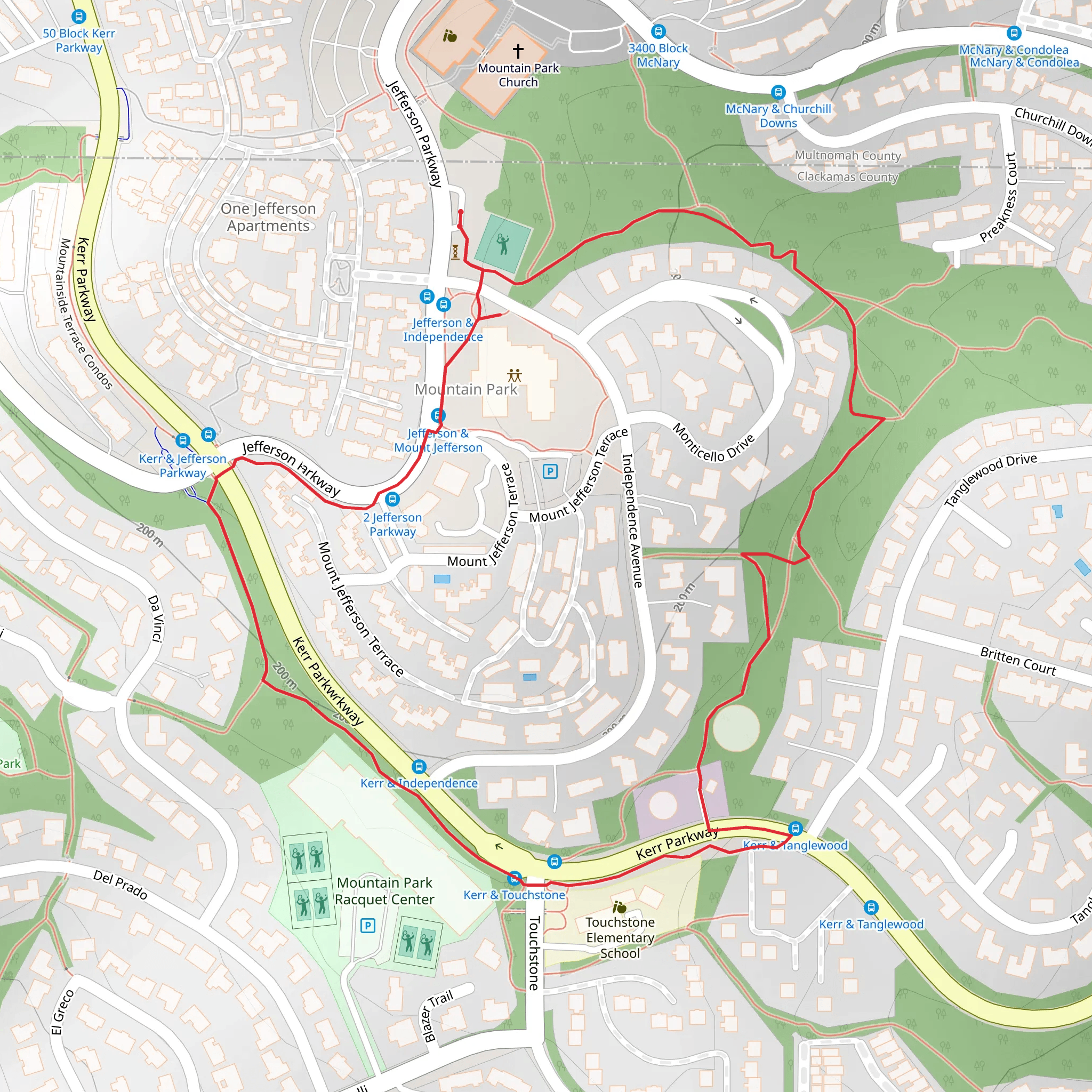 Mount Jefferson Terrace Loop mobile static map