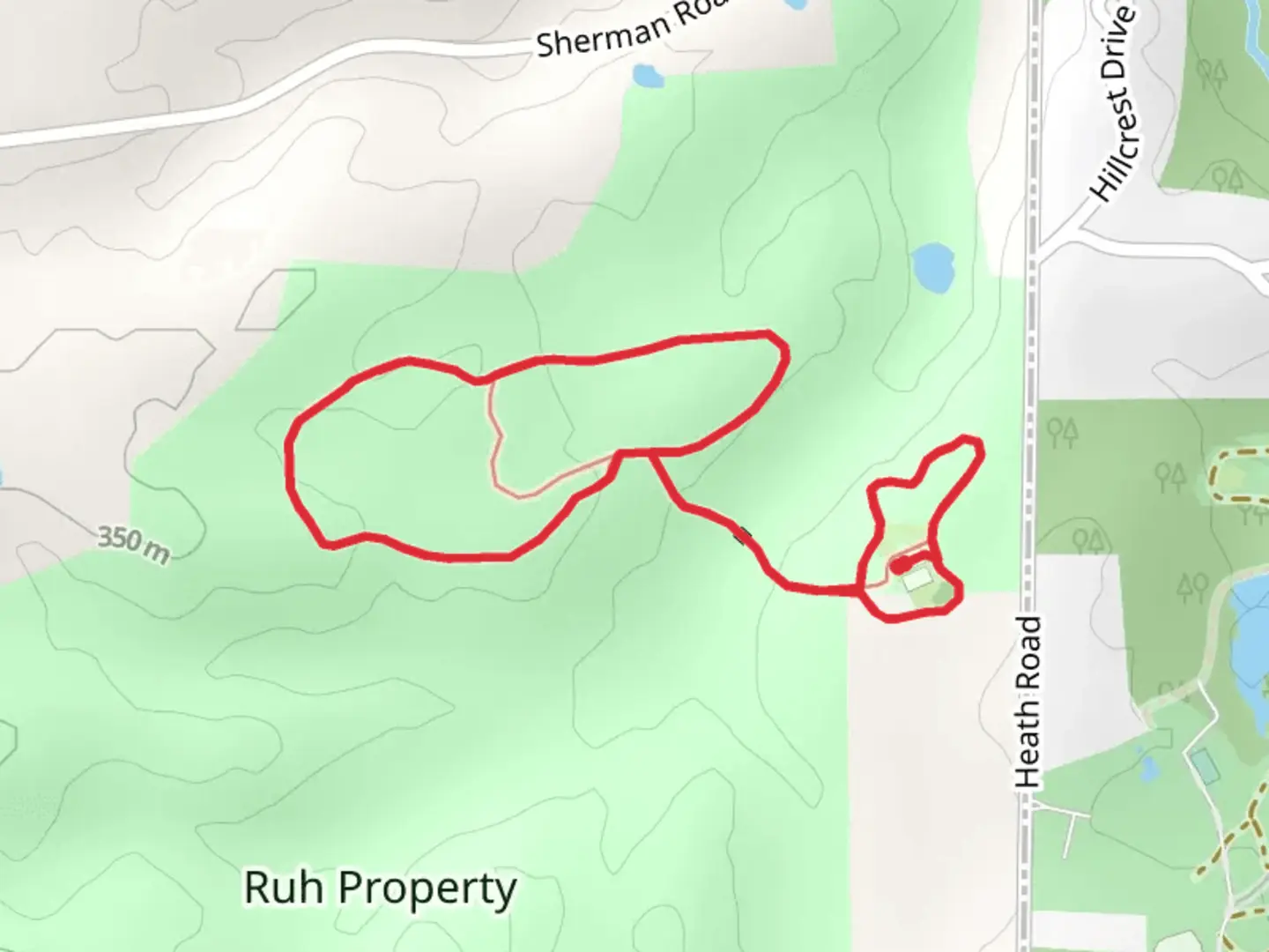 An image depicting the trail Jumping Mouse and Woodland Trail and its surrounding area.