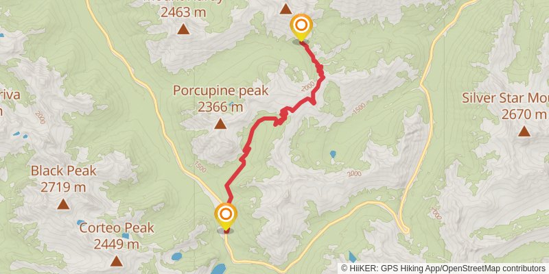 Pacific Crest Trail - Washington stage 45 Map